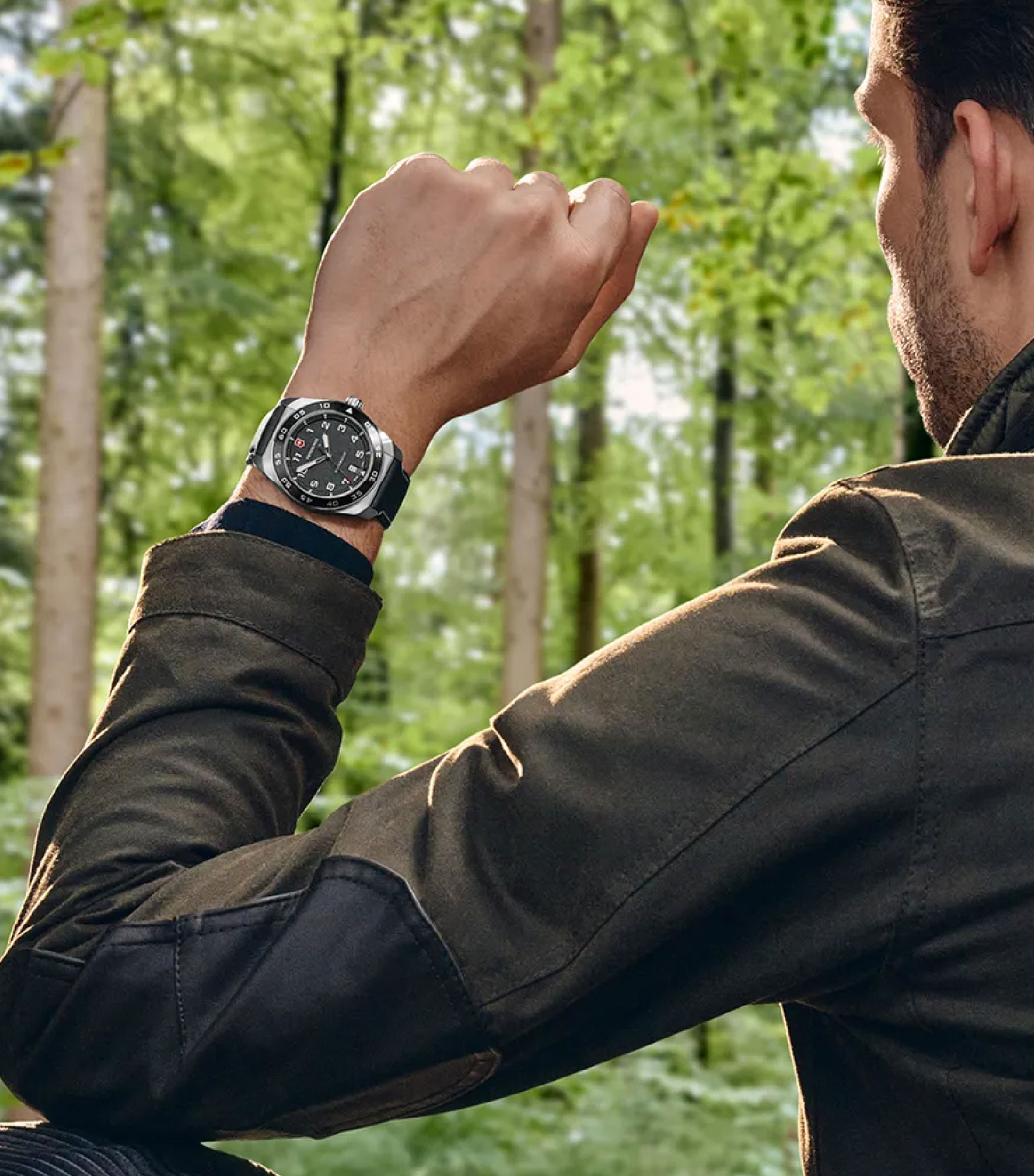 Reloj para Hombre Swiss Army Casual Plateado, Negro