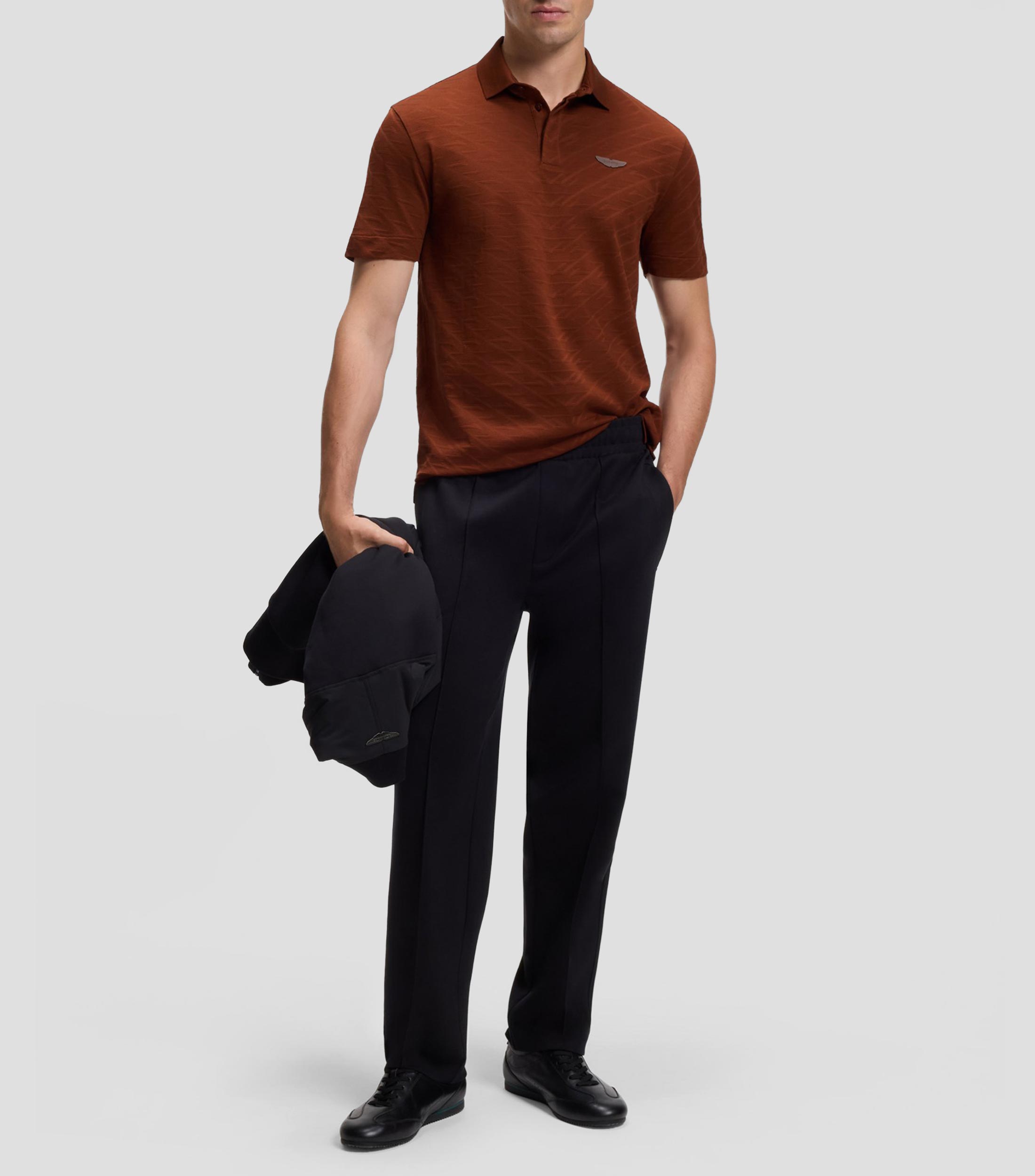 BOSS x ASTON MARTIN polo en jacquard de algodón mercerizado Hombre