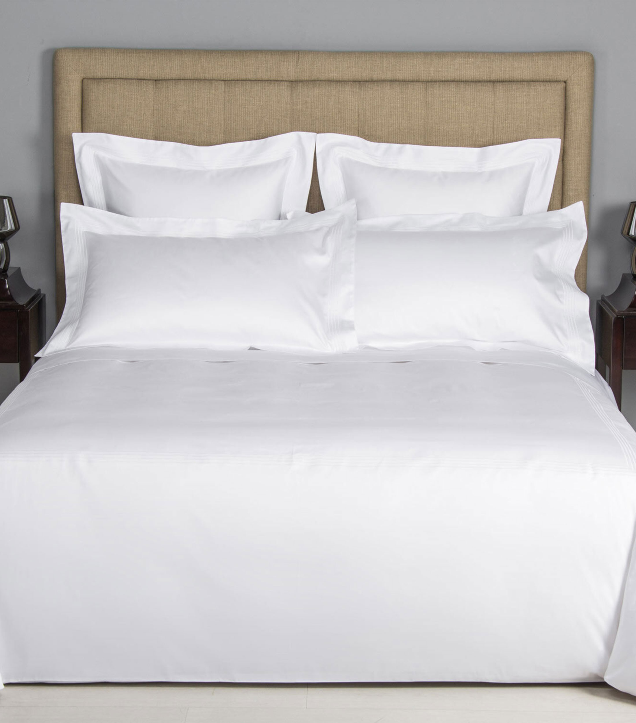 Juego de fundas para almohada king size en algodón Cruise blanco
