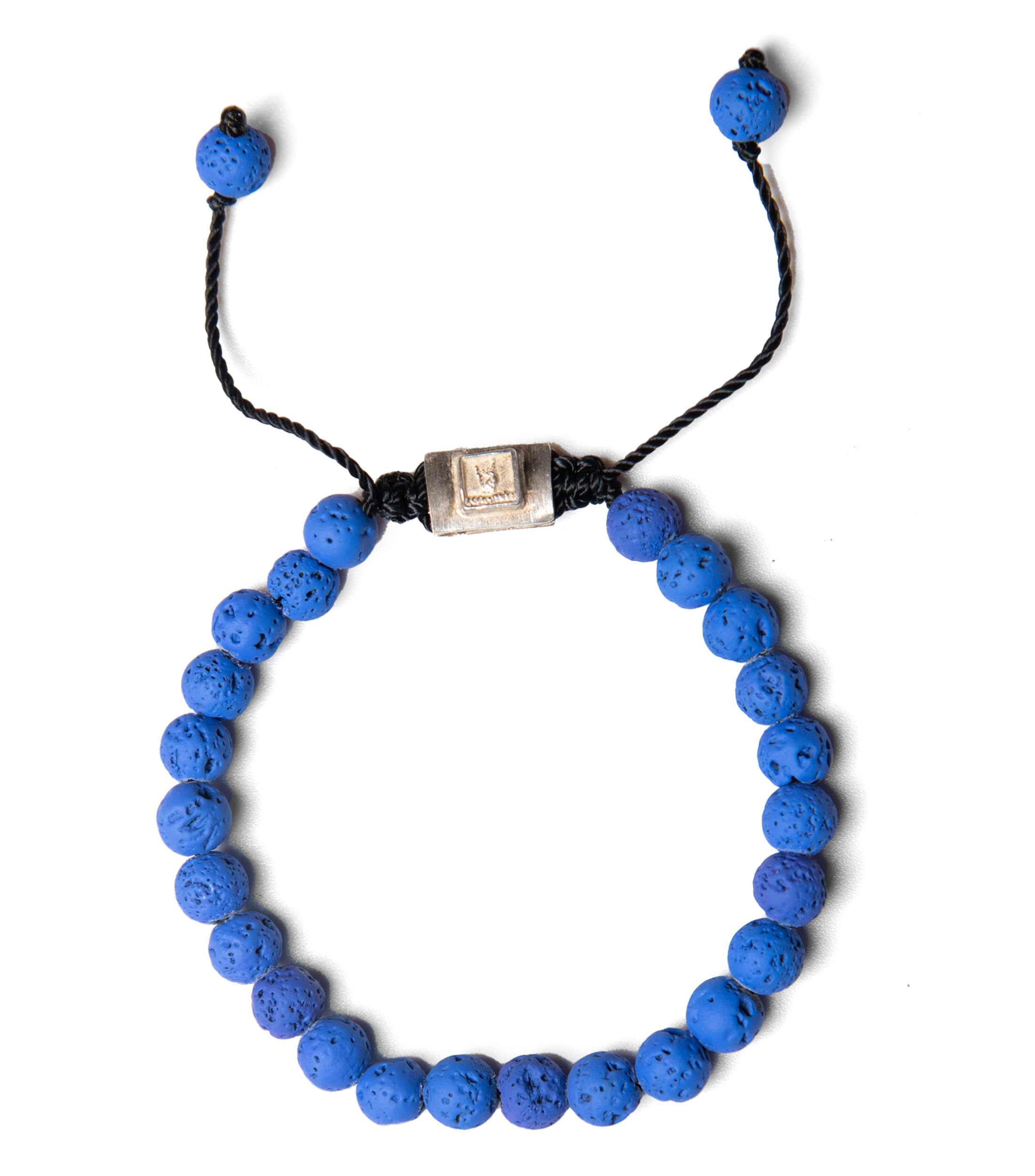 Pulsera en plata .925 con piedra volcanica Unisex