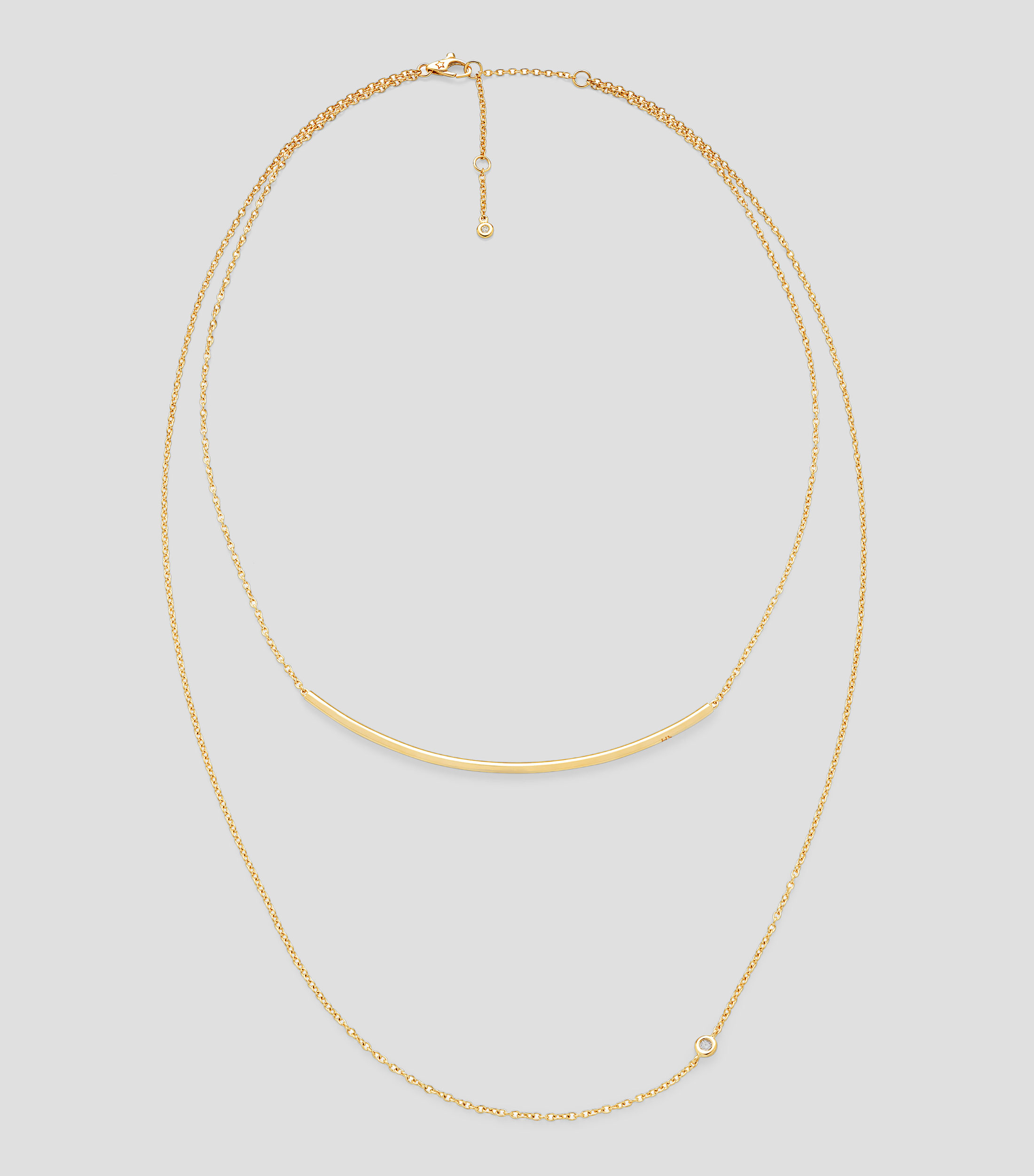Collar en oro amarillo 18 Kilates con diamantes Mujer