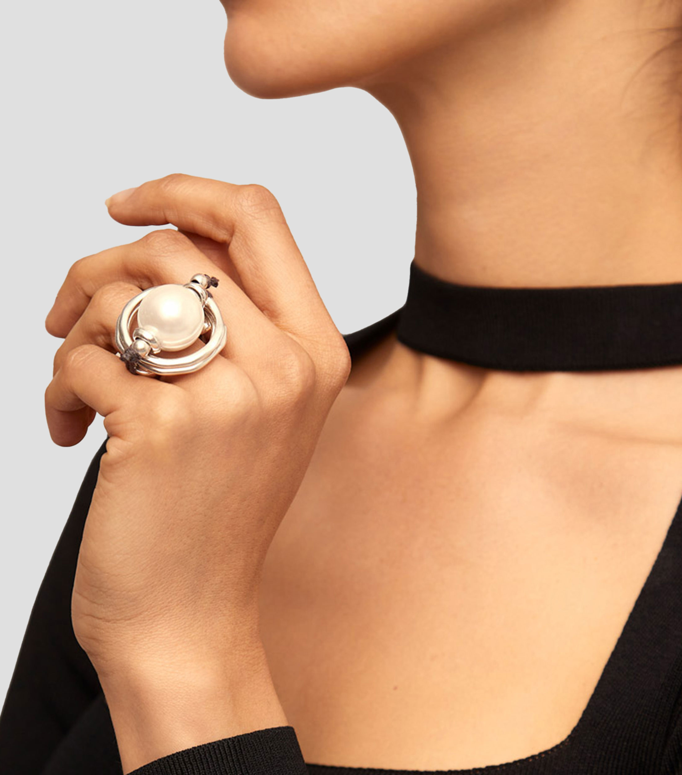 Anillo Ostra con perla talla 21 Mujer