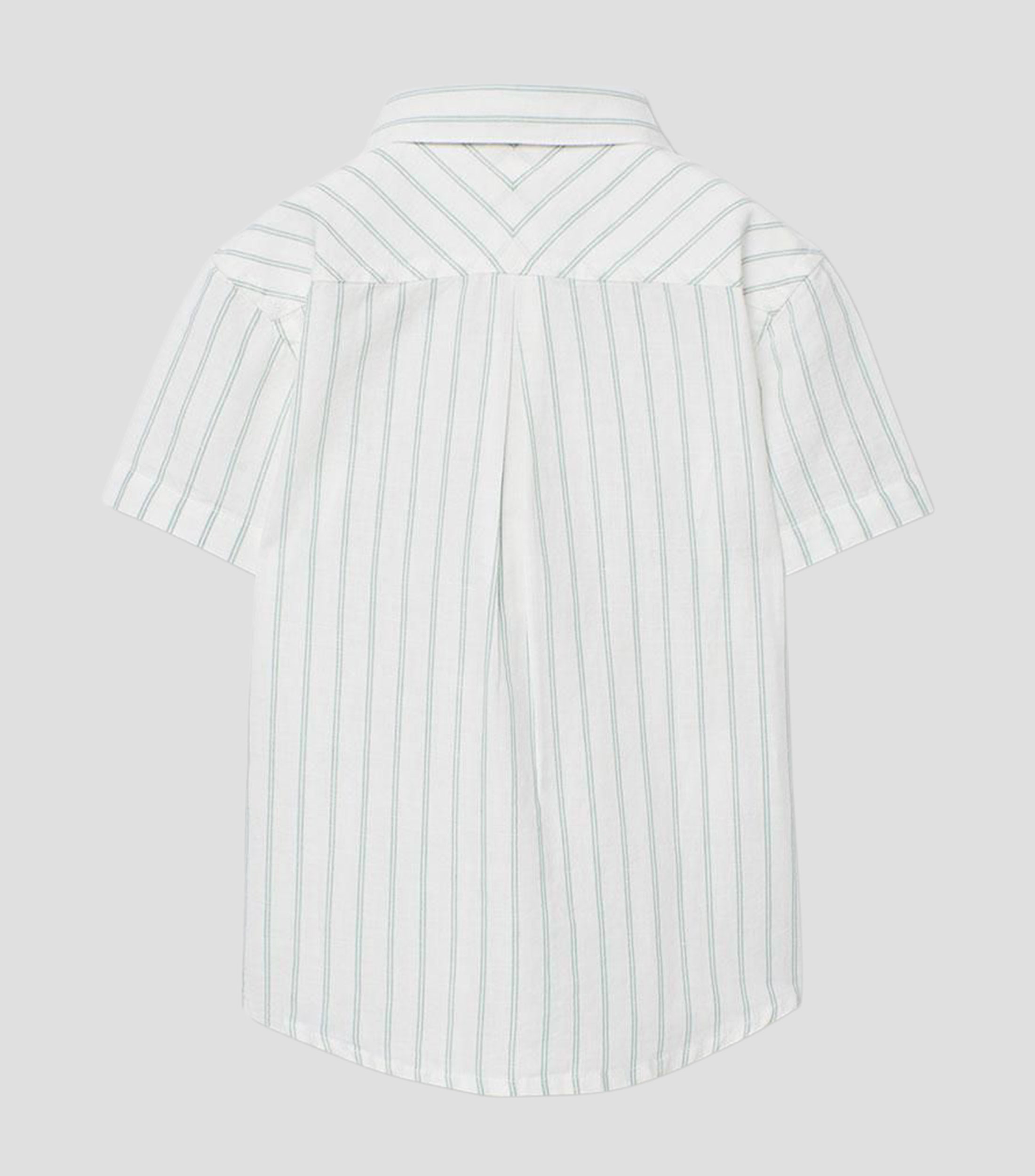 Camisa con rayas manga corta Bebé