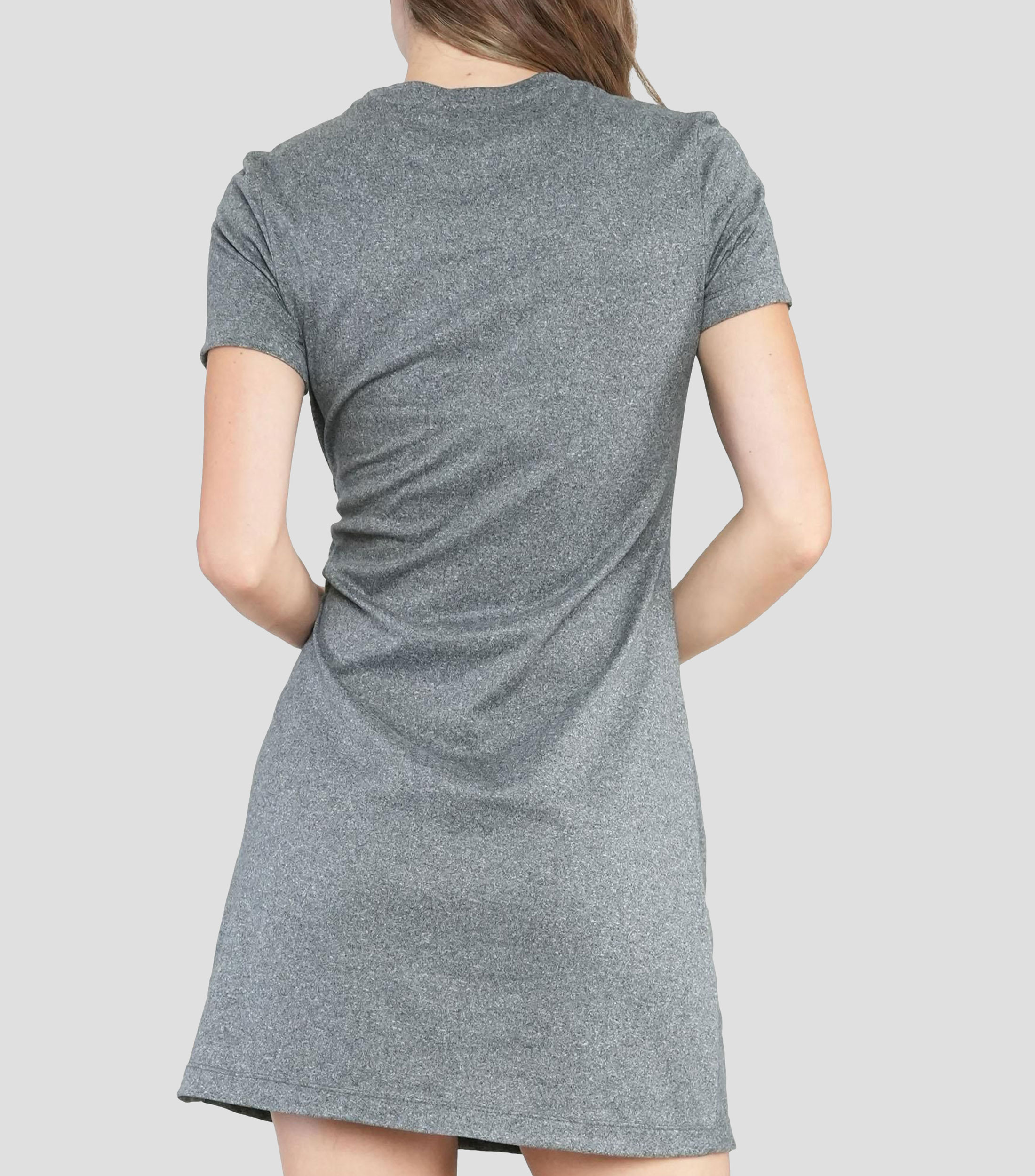 Vestido corto jaspeado Mujer