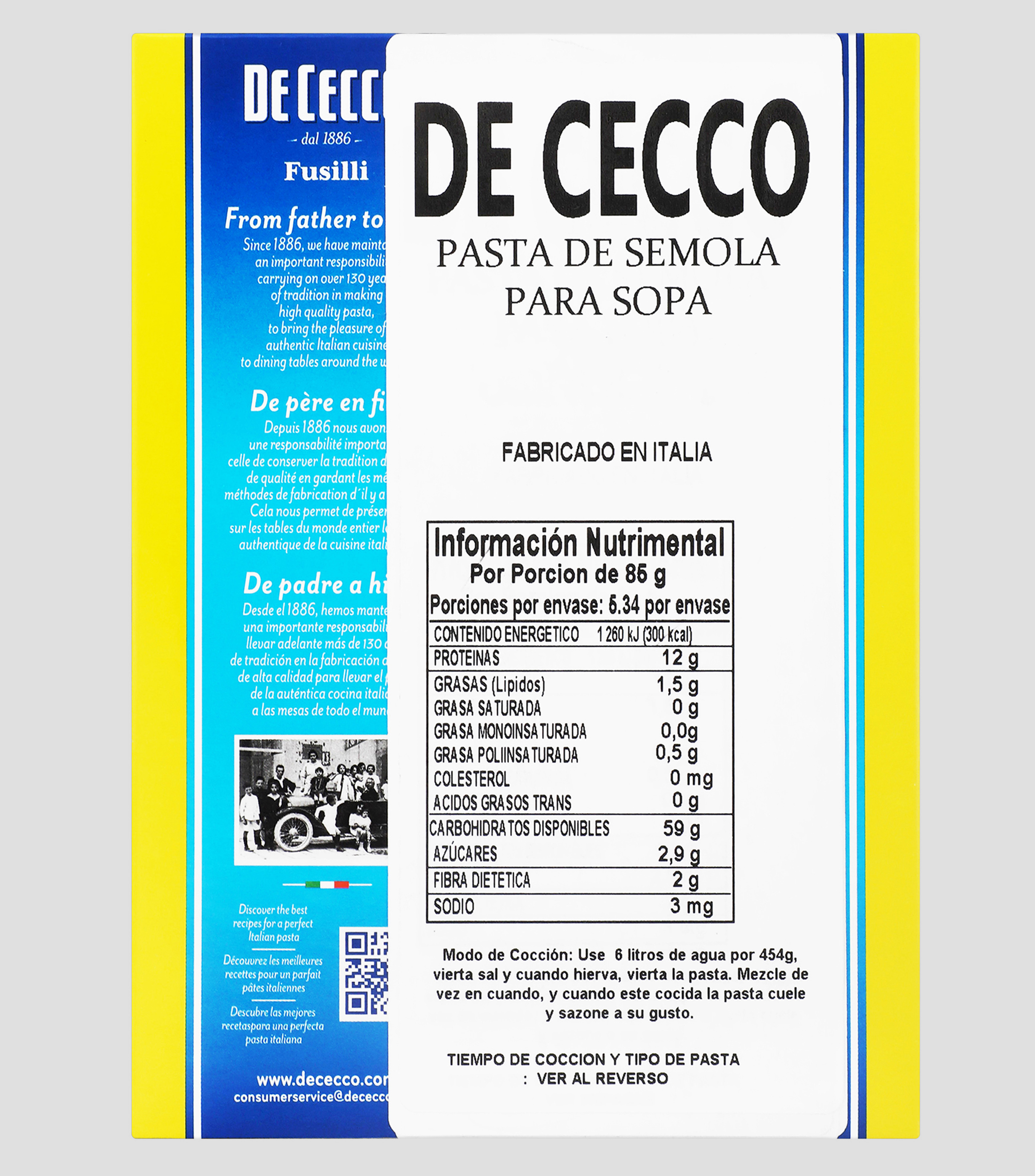 Pasta Fusilli No. 34, 454 g