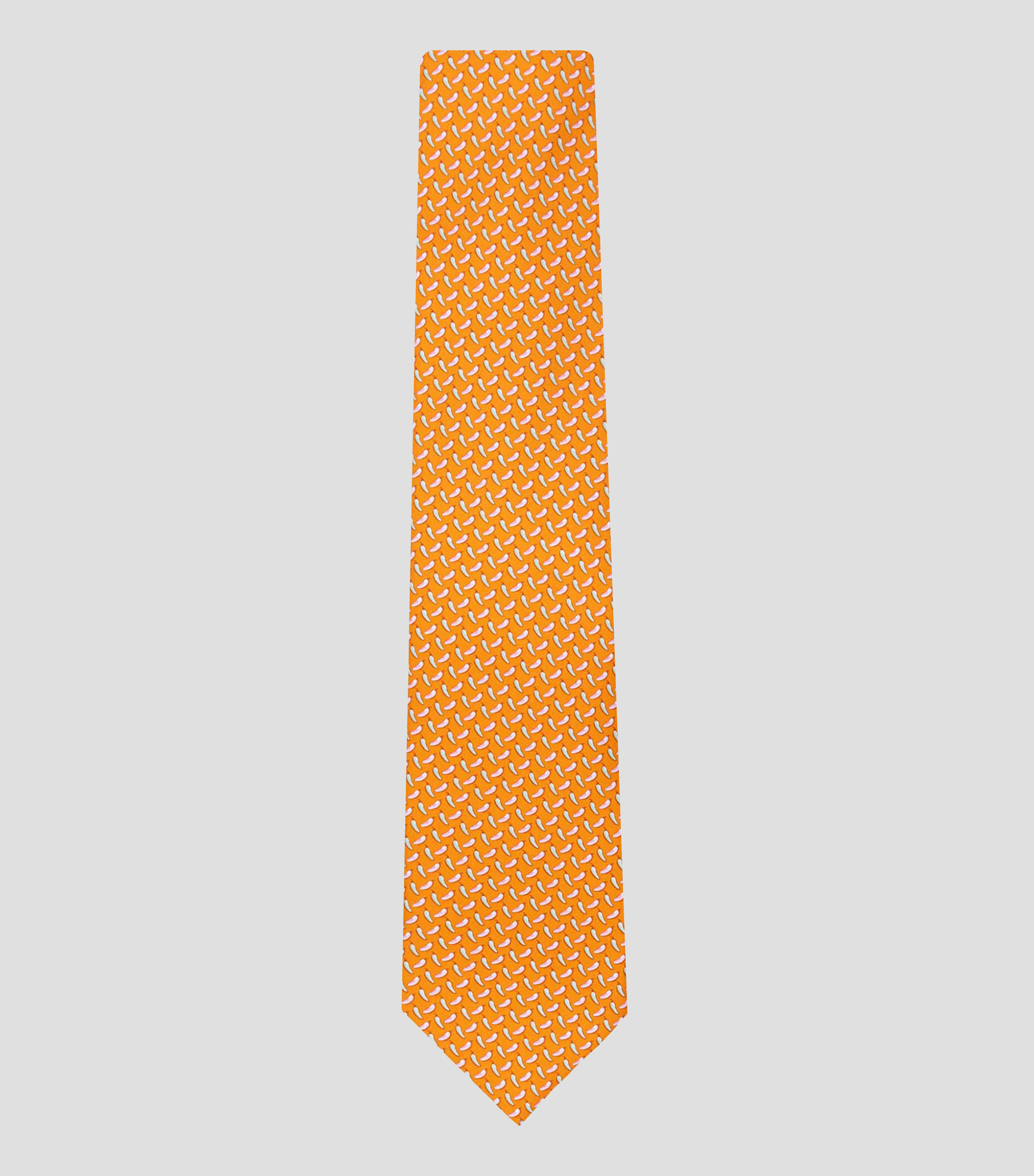 Corbata ancha de seda con estampado Chiles de México