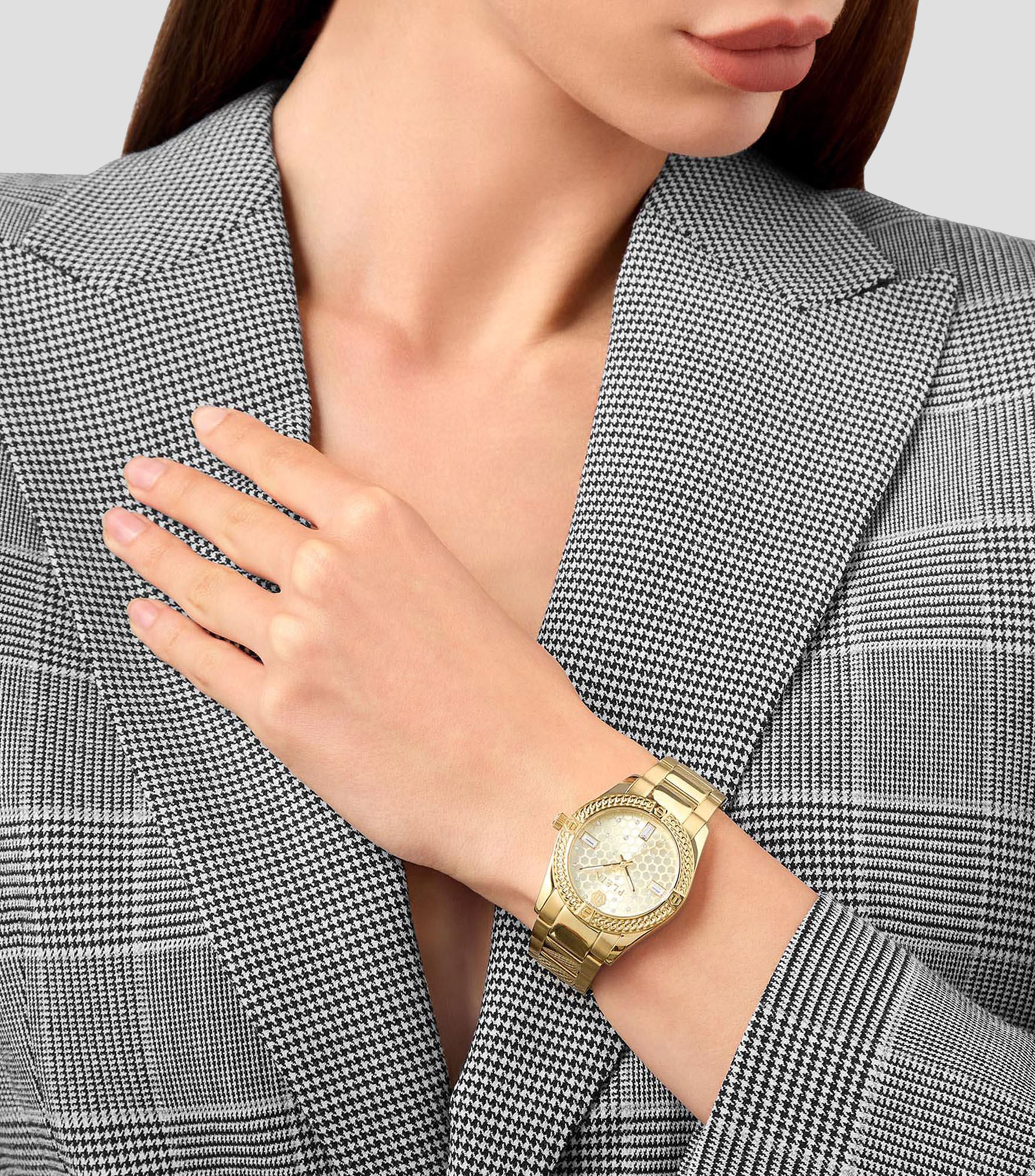 Reloj para mujer The Plein Icon Chain De vestir, Dorado