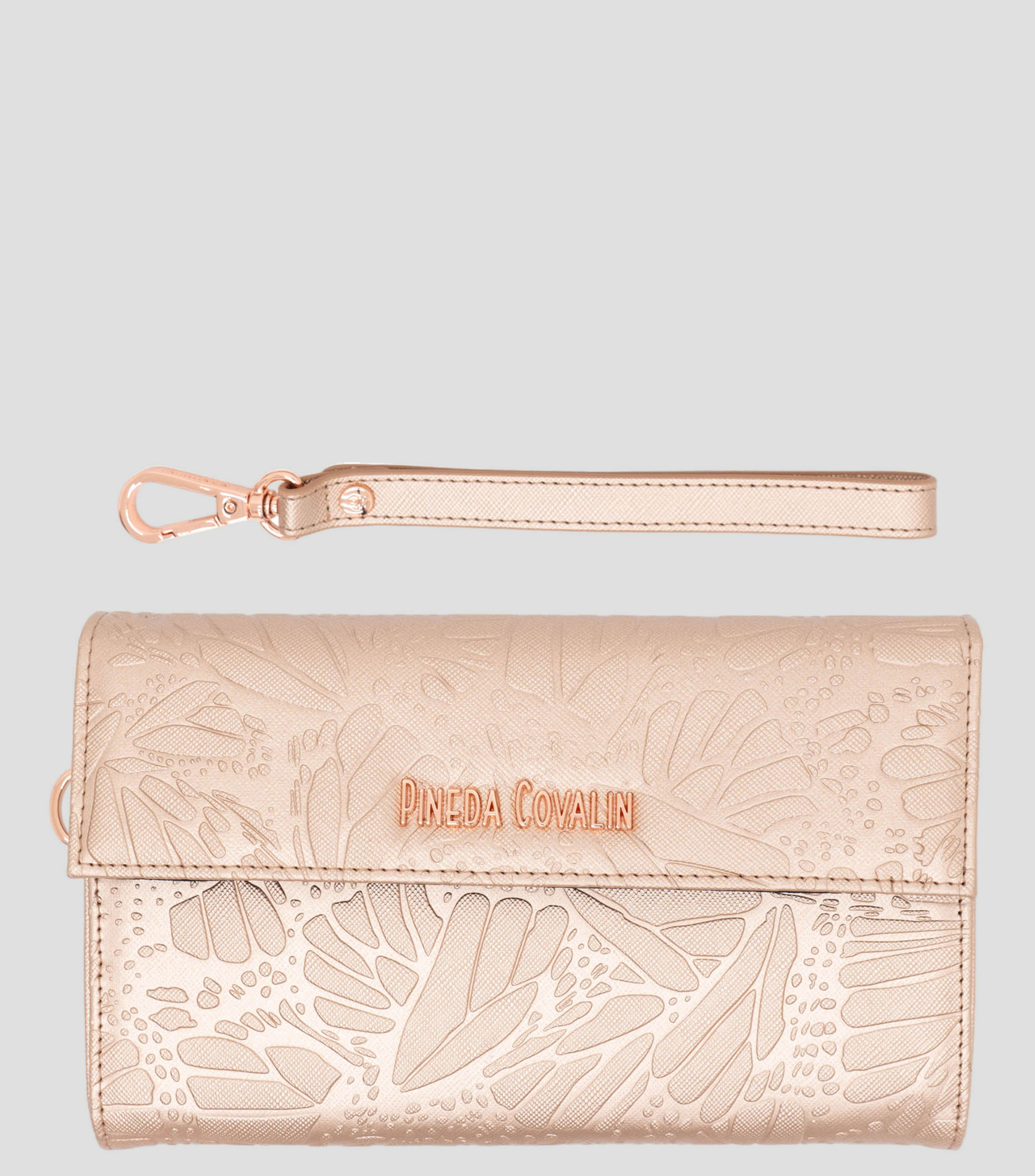 Bolso wristlet multifuncional rosa Tsool con mariposas Mujer