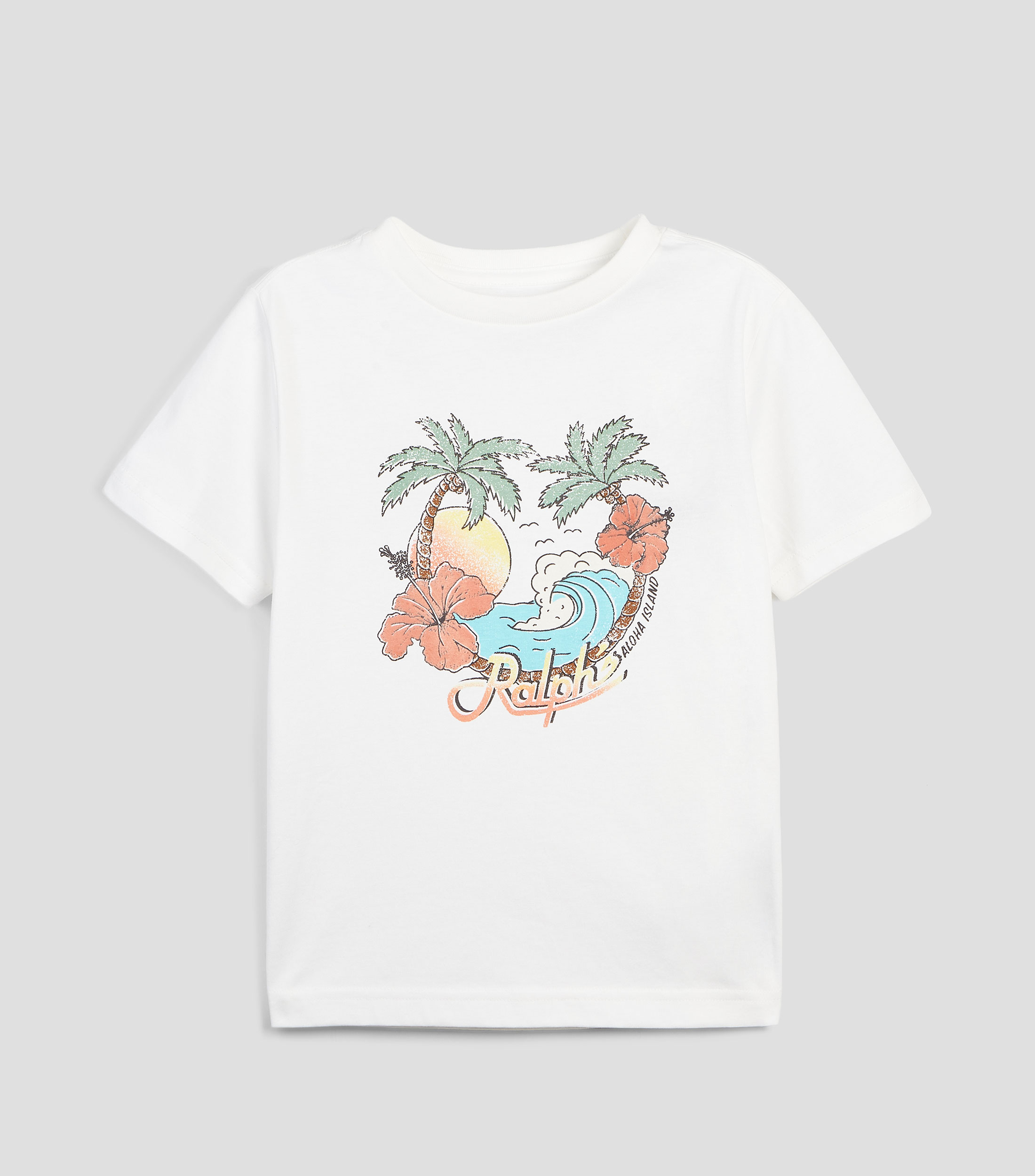 Playera cuello redondo manga corta con estampado Niño