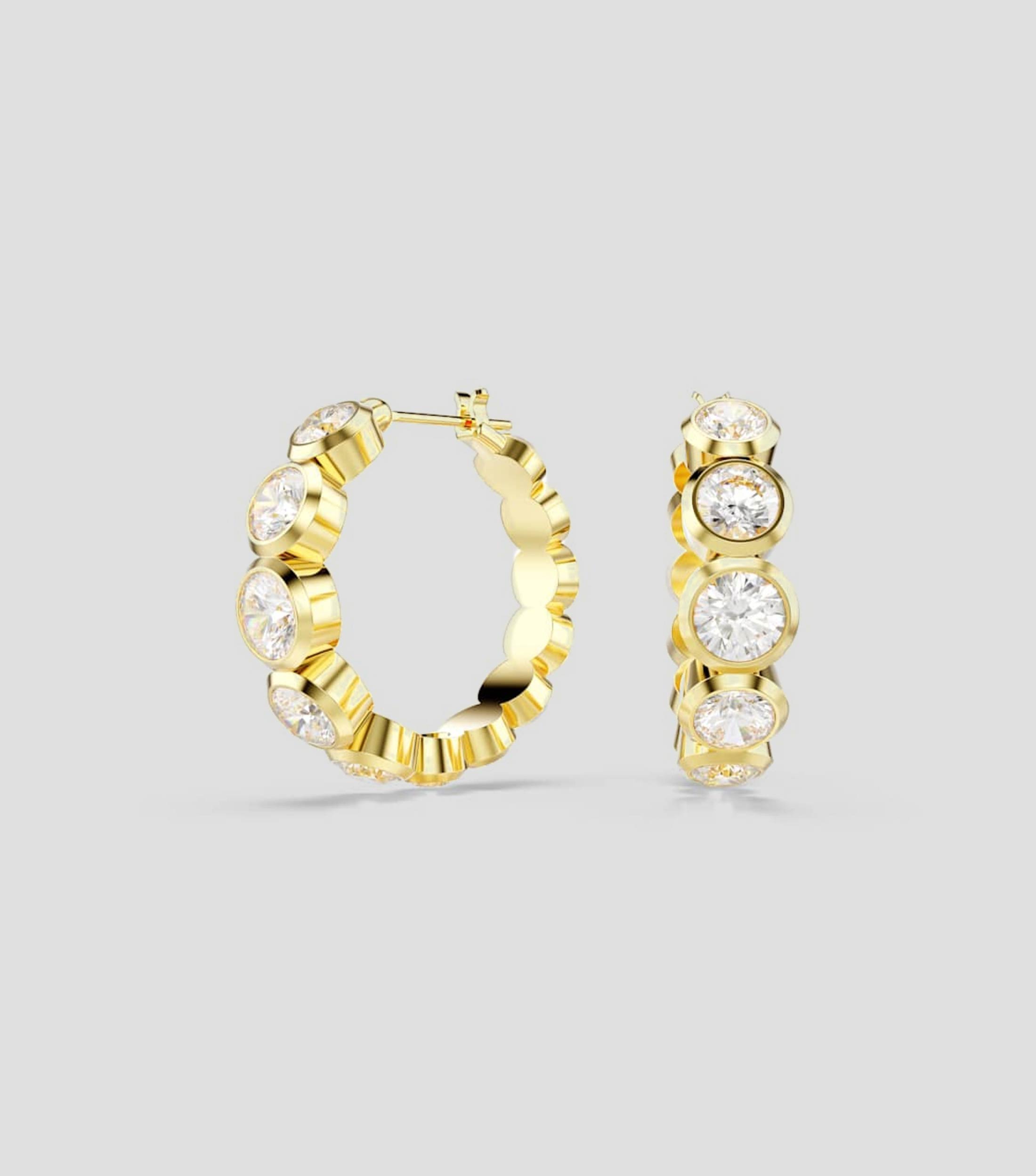Aretes de Aro Imber con Zirconia Unisex