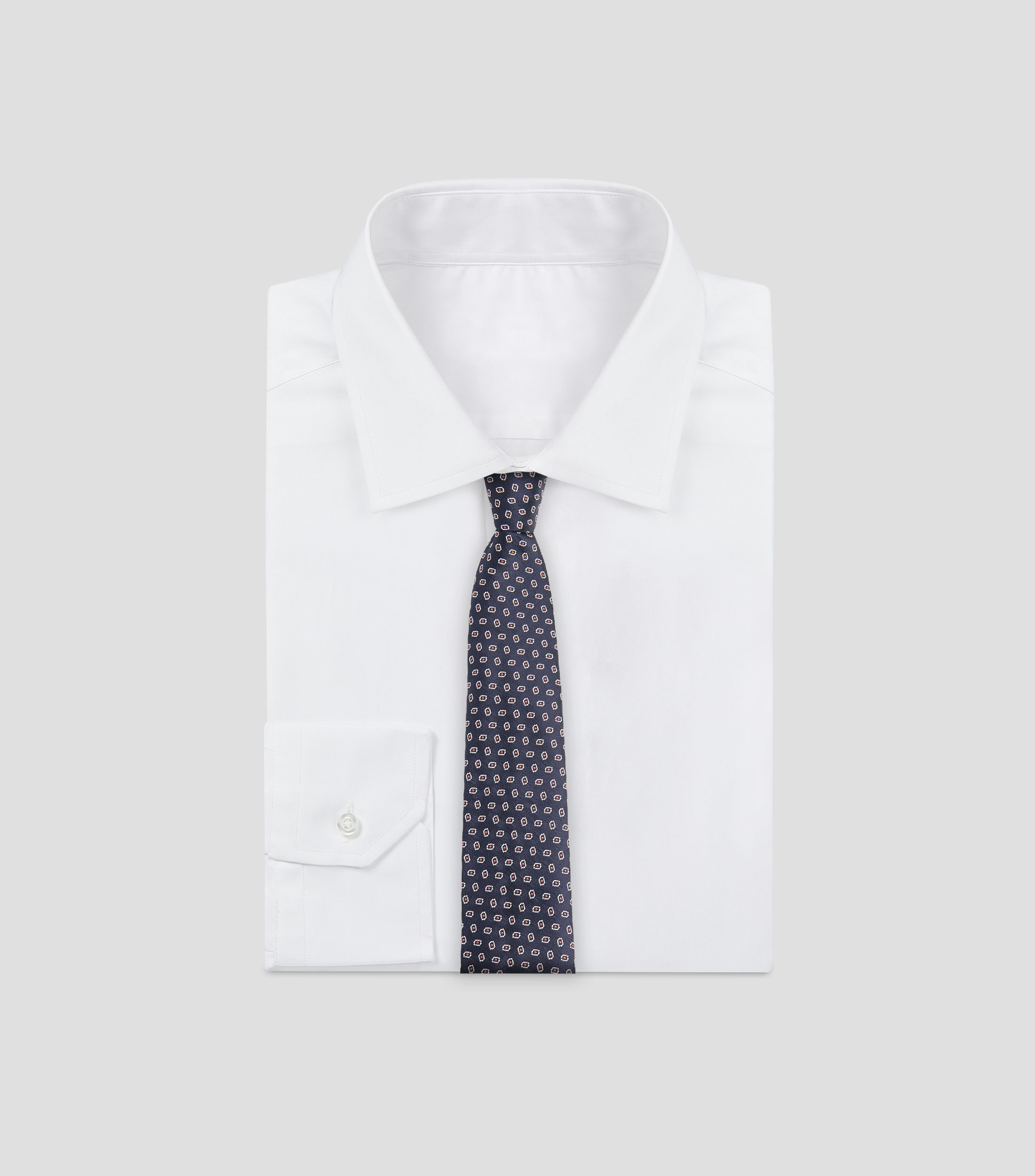 Corbata ancha en seda con jacquard