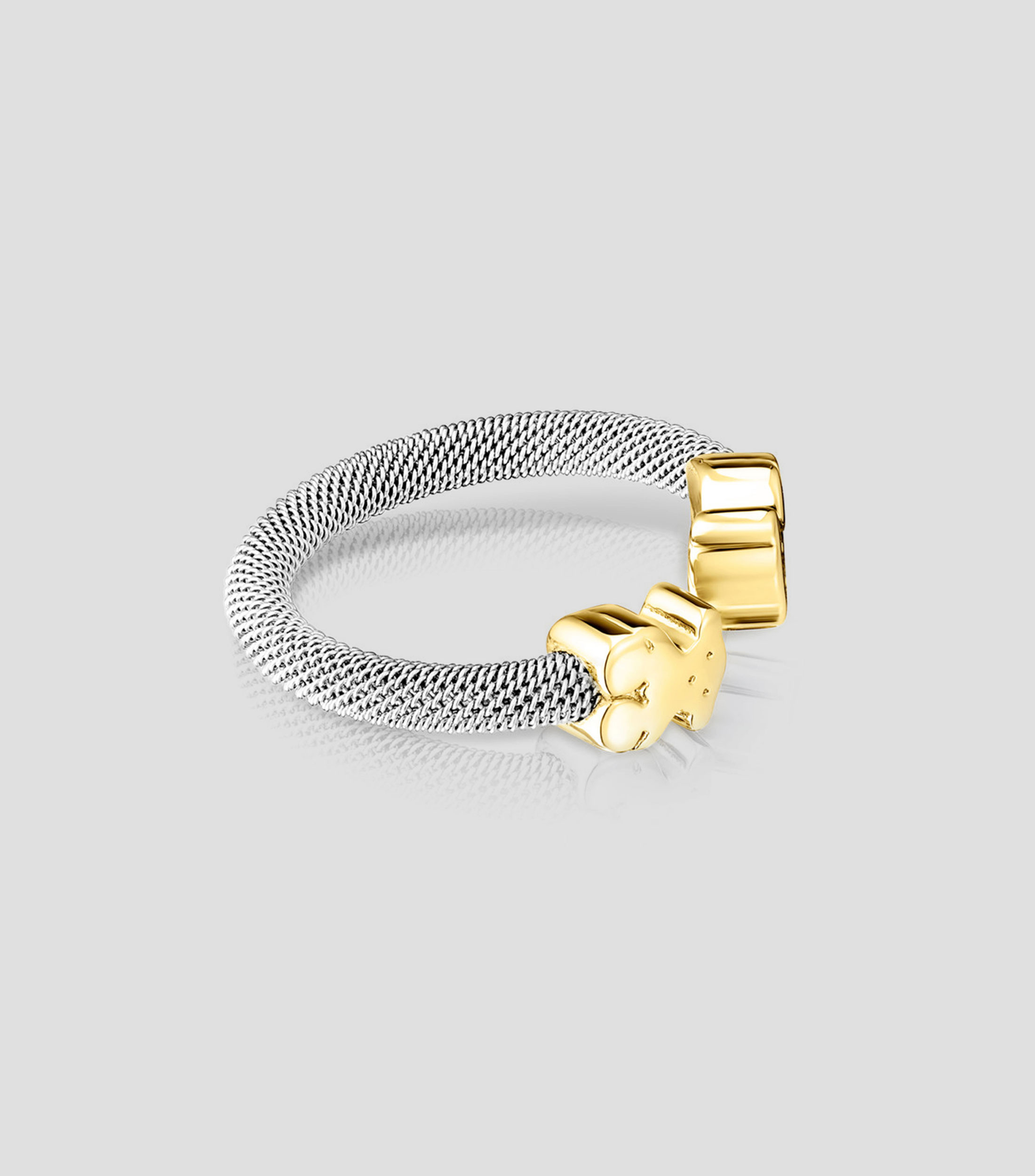 Anillo abierto Mesh con osos Mujer Talla 6.5