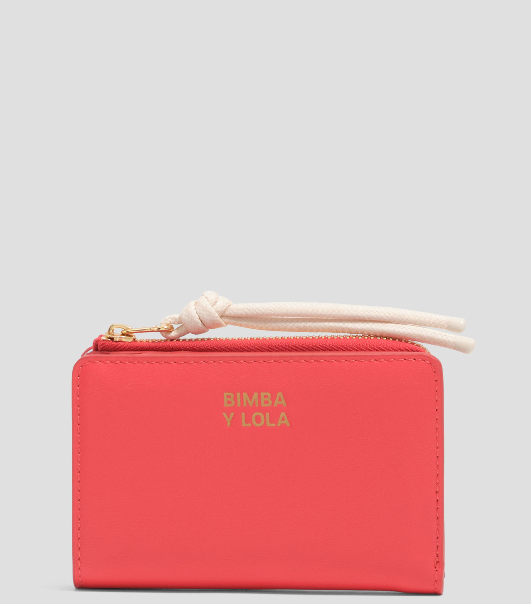 Cartera compacta rojo intenso Mujer