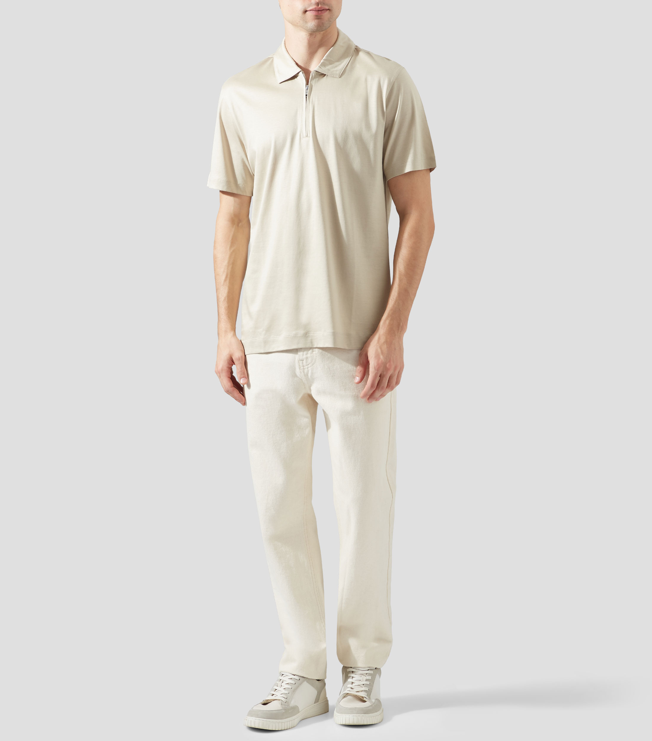 Playera Tipo Polo Manga Corta Liso Hombre
