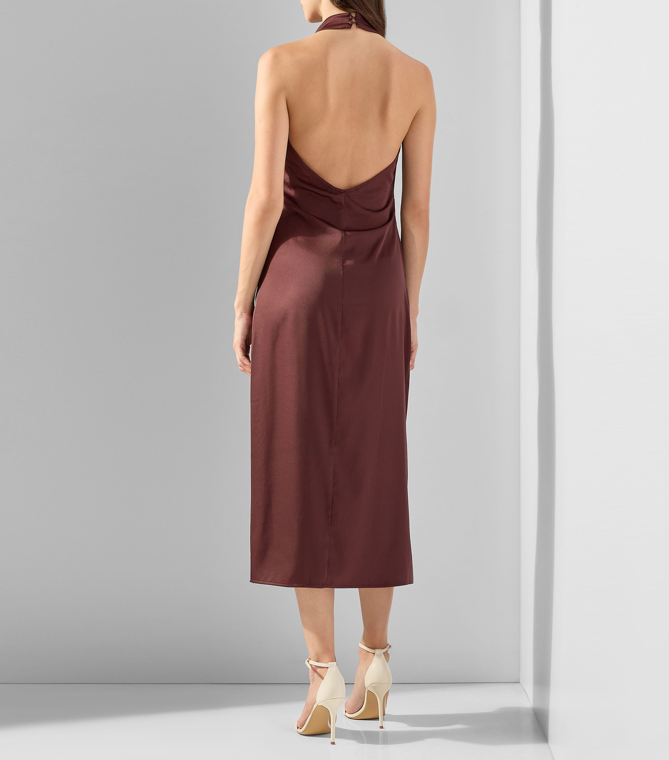 Vestido largo liso Mujer