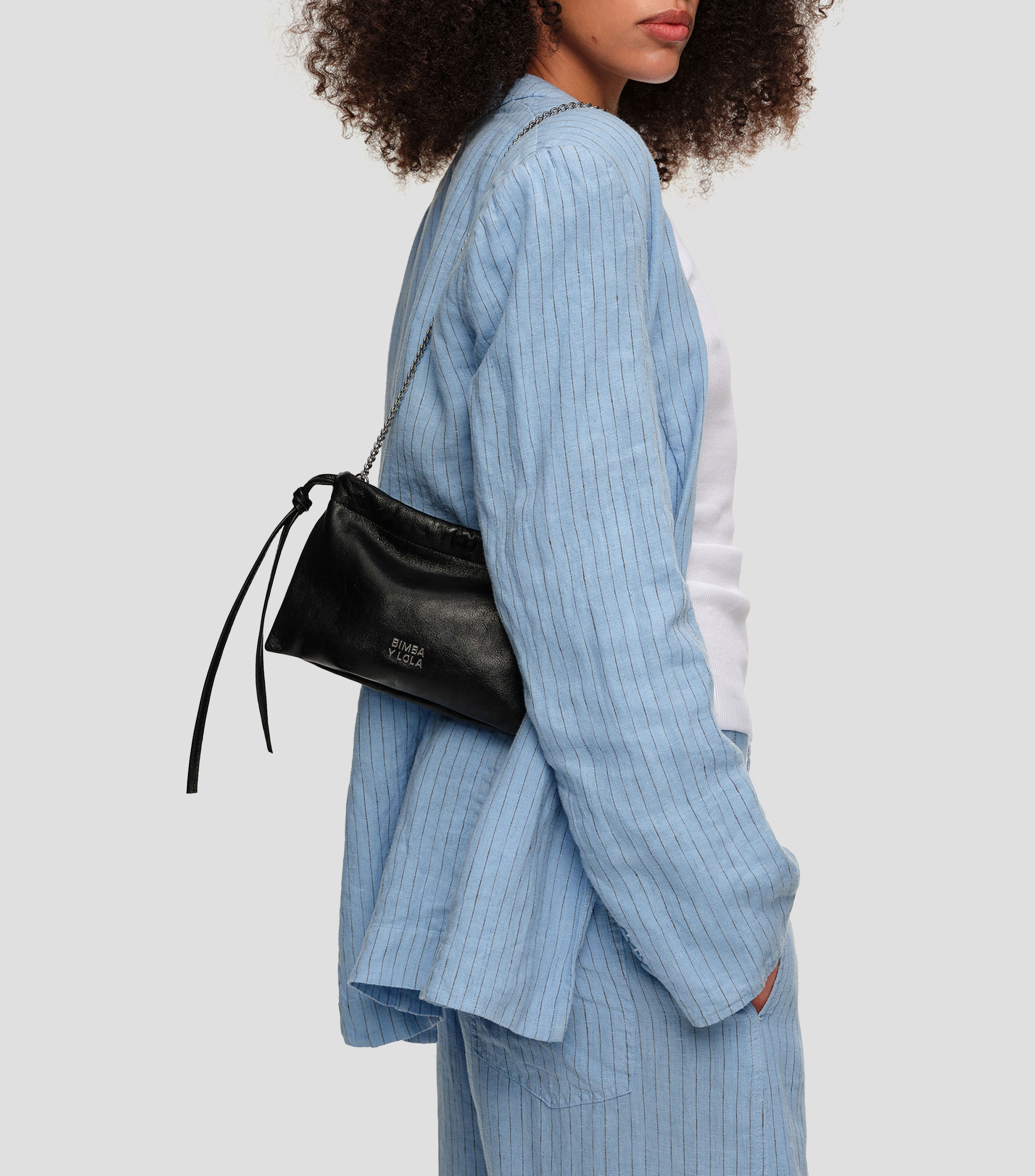 Bolsa shoulder mini piel negro Mujer