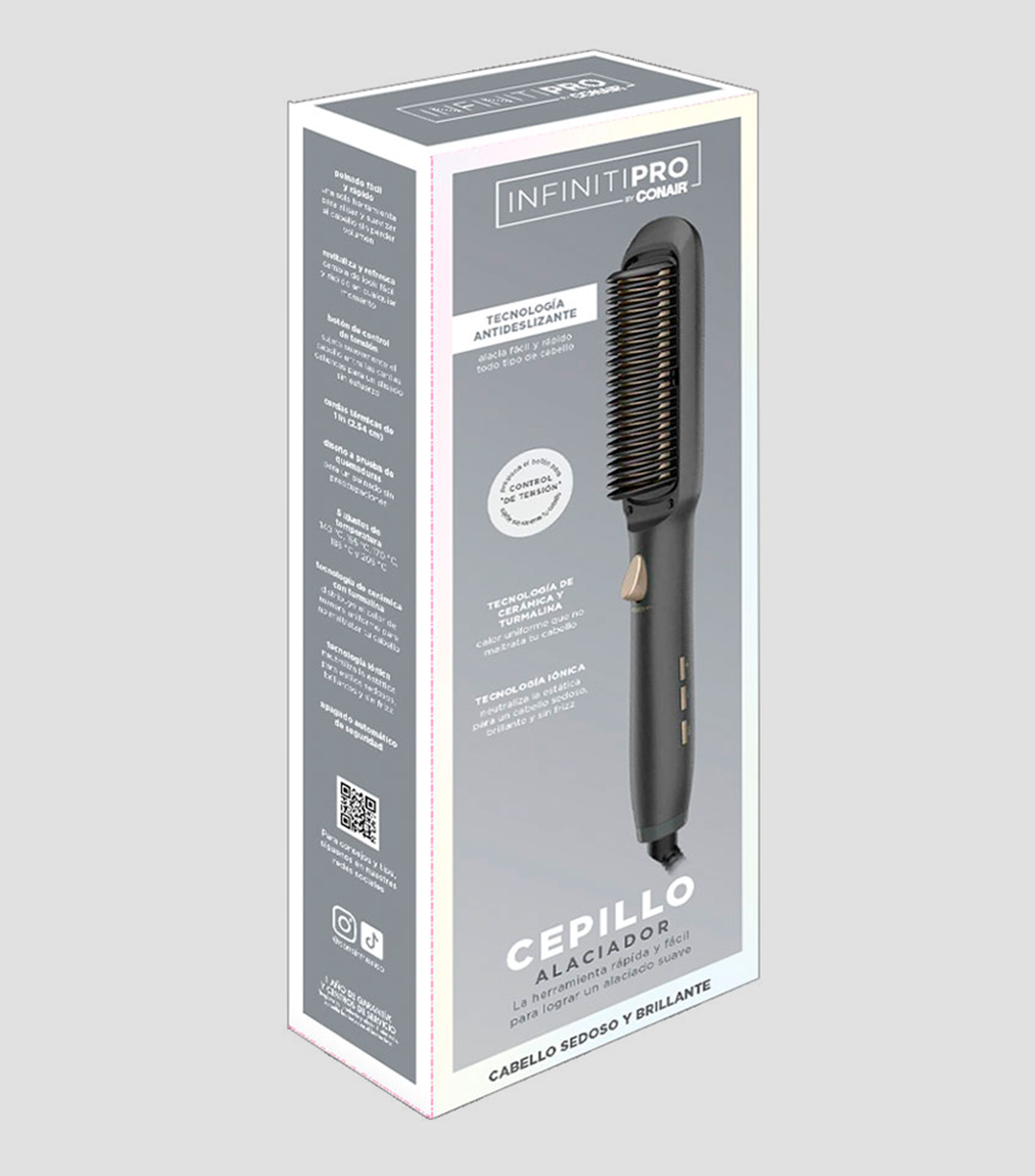 Alaciadora cepillo cerámica, 240 V