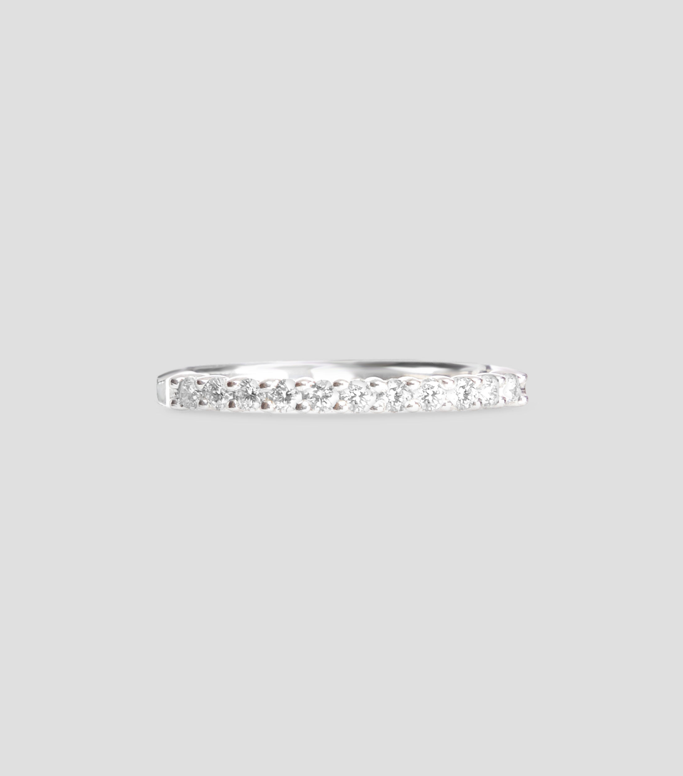 Anillo Churumbela en oro blanco de 18 kilates con brillantes Mujer