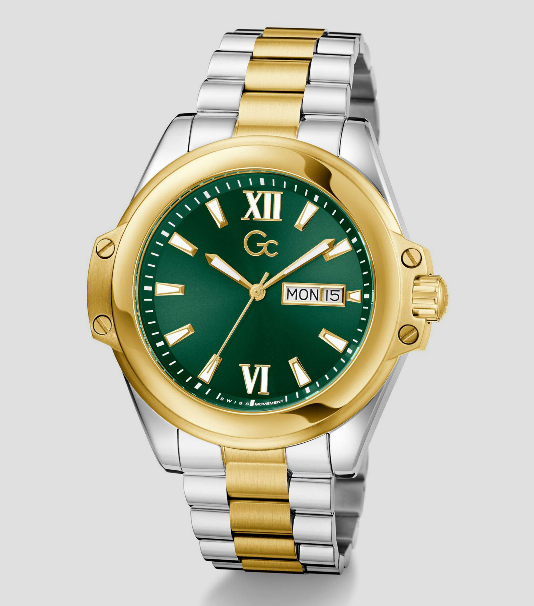 Reloj para Hombre GC Bolt De Vestir Plateado, Dorado