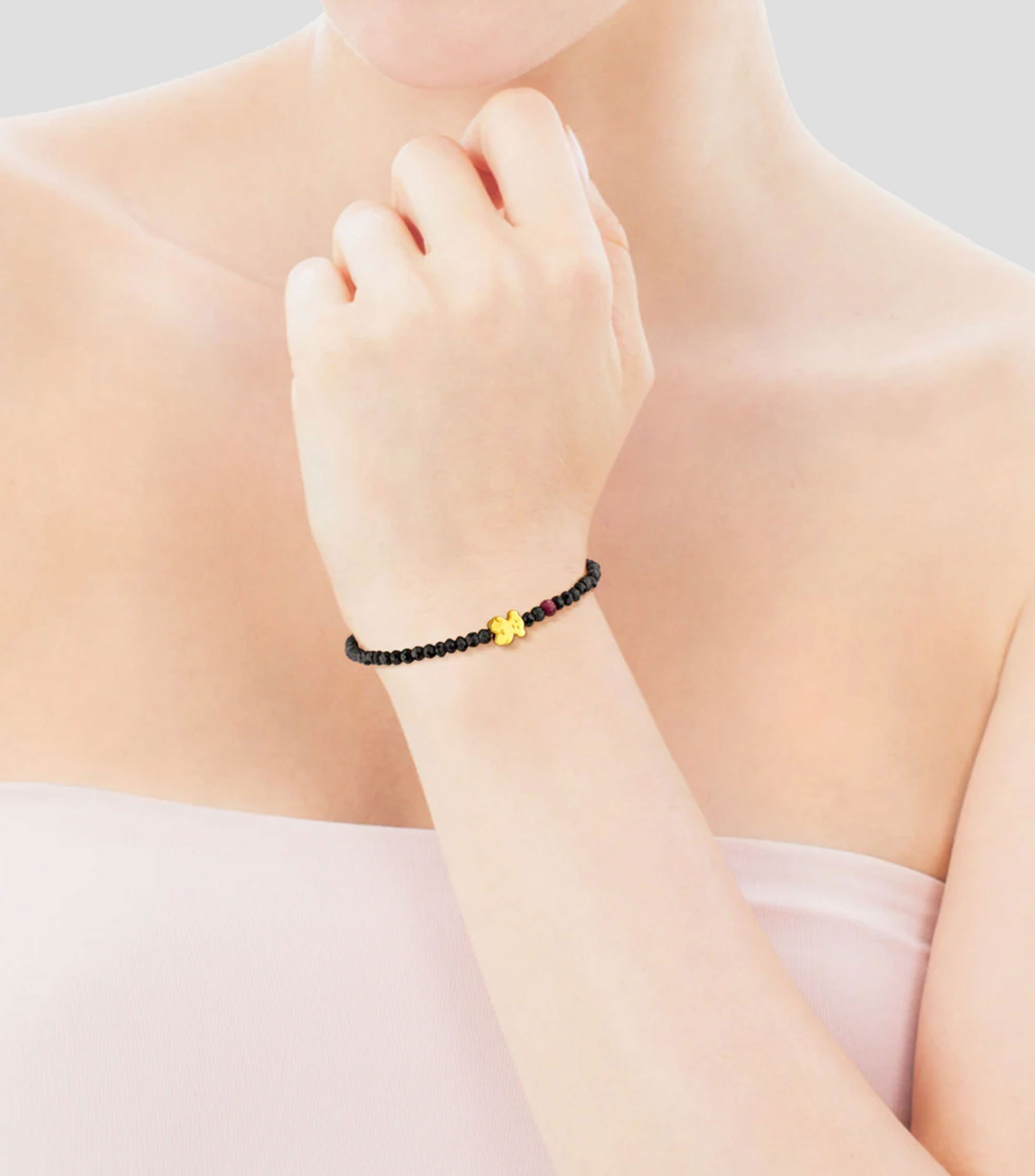 Pulsera en oro 18 Kts con rubi Mujer
