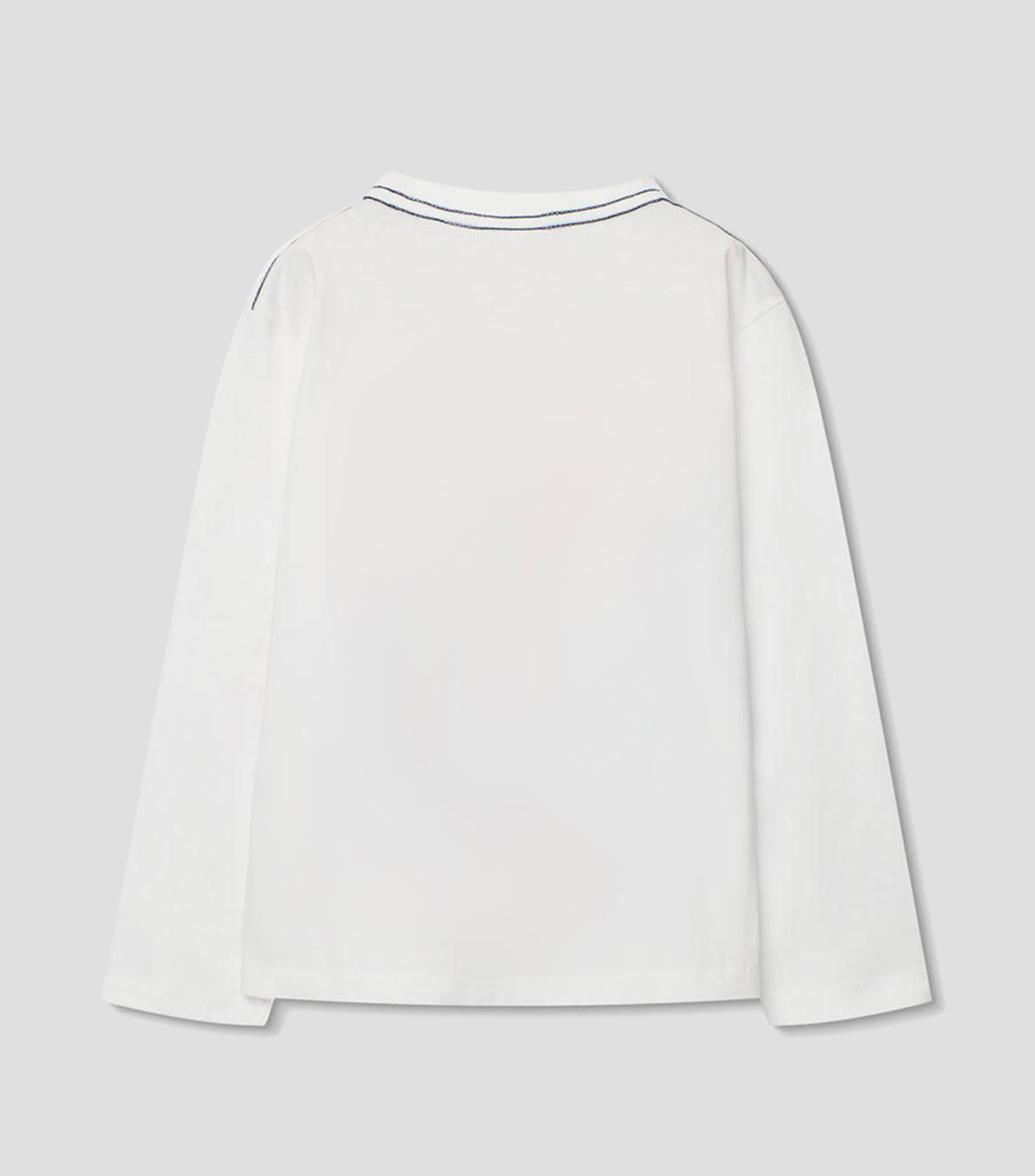 Playera de cuello redondo con manga larga estampada Bebé