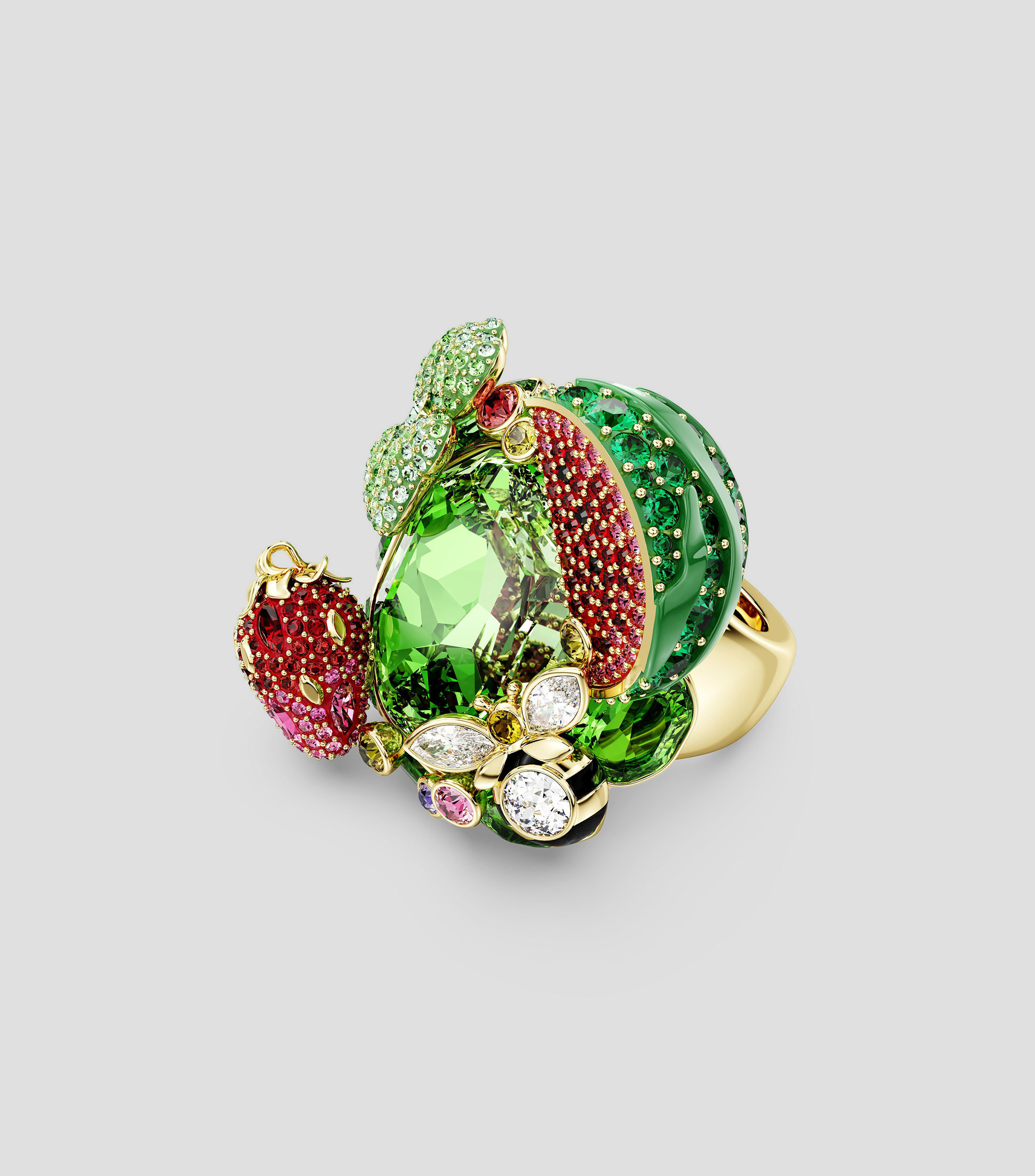 Anillo con cristales Mujer
