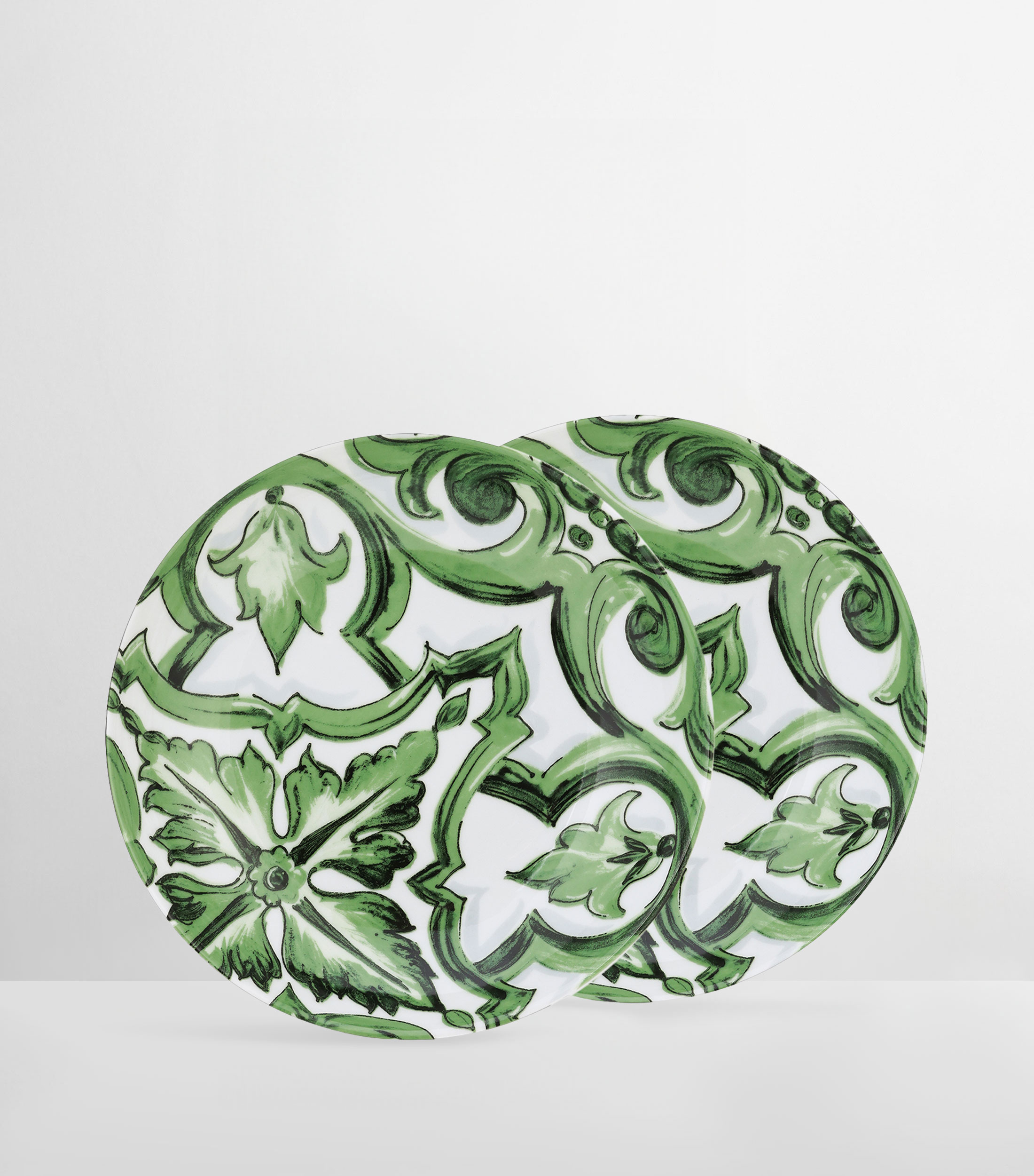Set 2 platos para sopa Maiolica en porcelana estampado