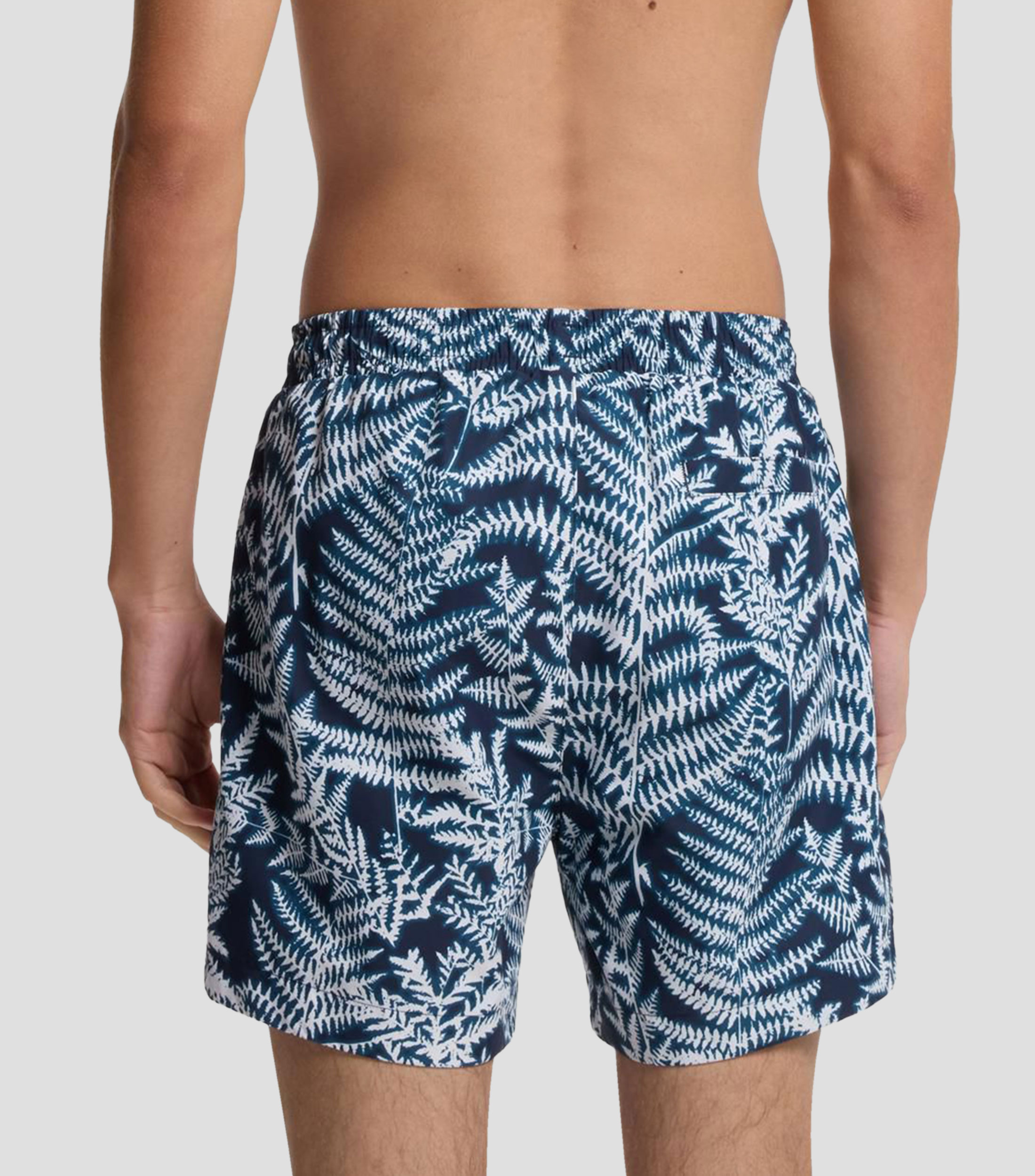 Traje de baño con estampado con detalle de logo Hombre