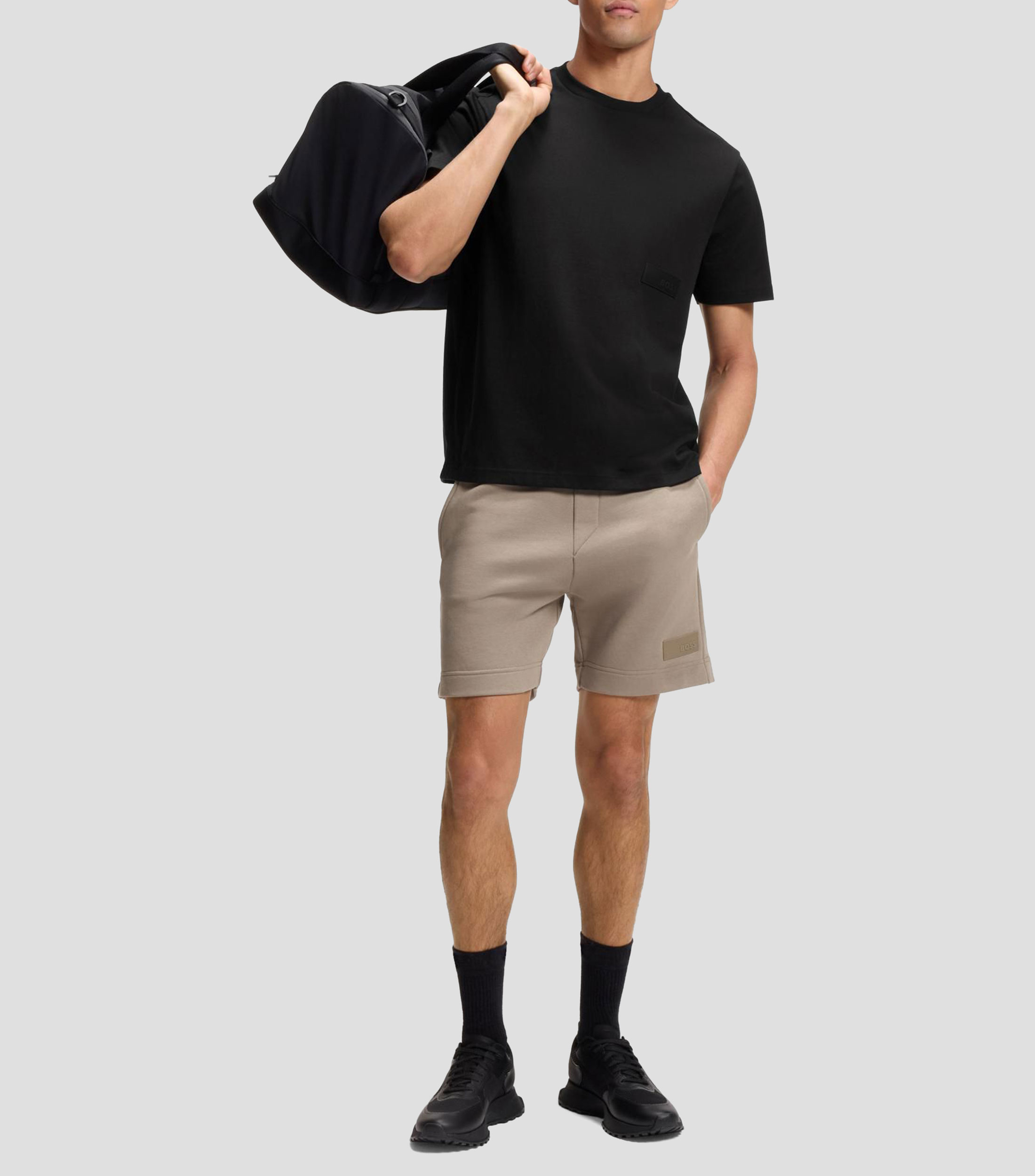 Playera Boss relaxed en punto de algodón Hombre