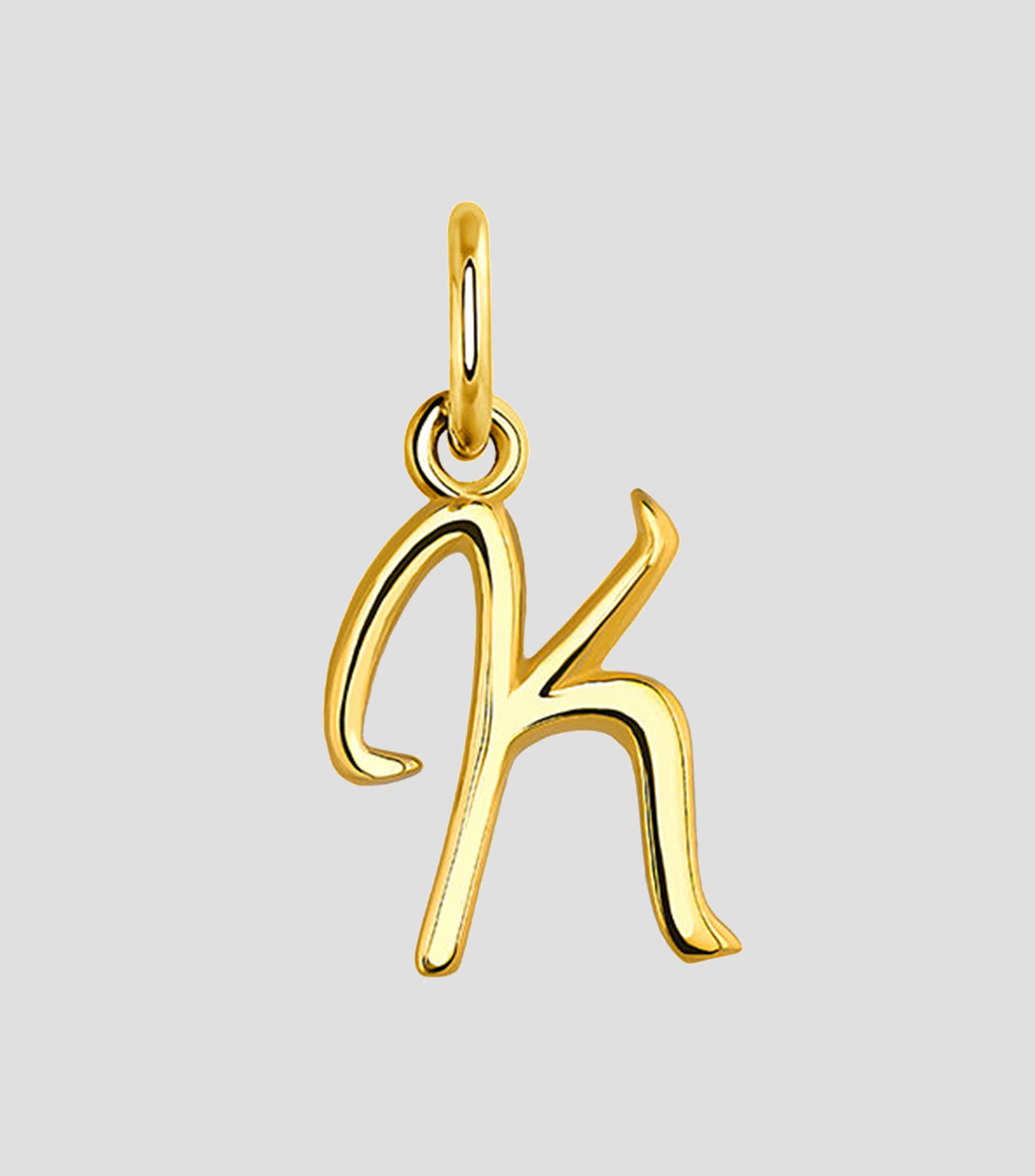 Dije letra 'K' en plata .925 Mujer
