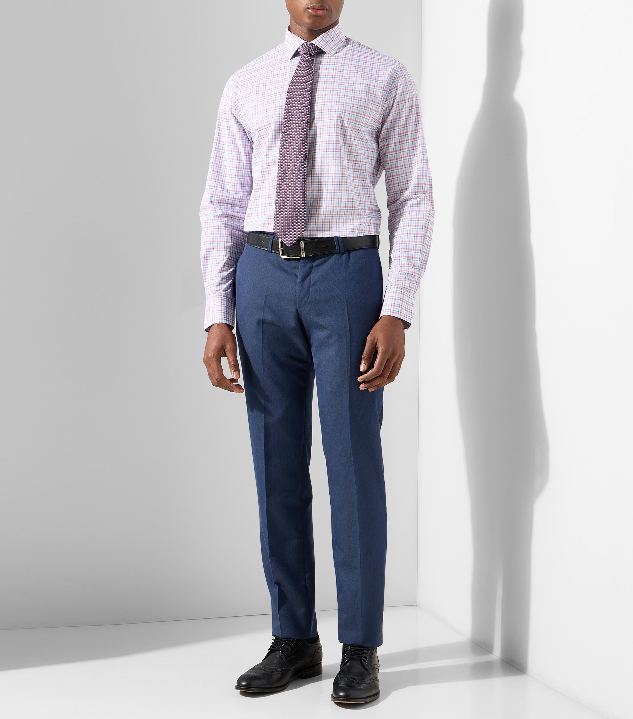Camisa con cuadros manga larga Hombre