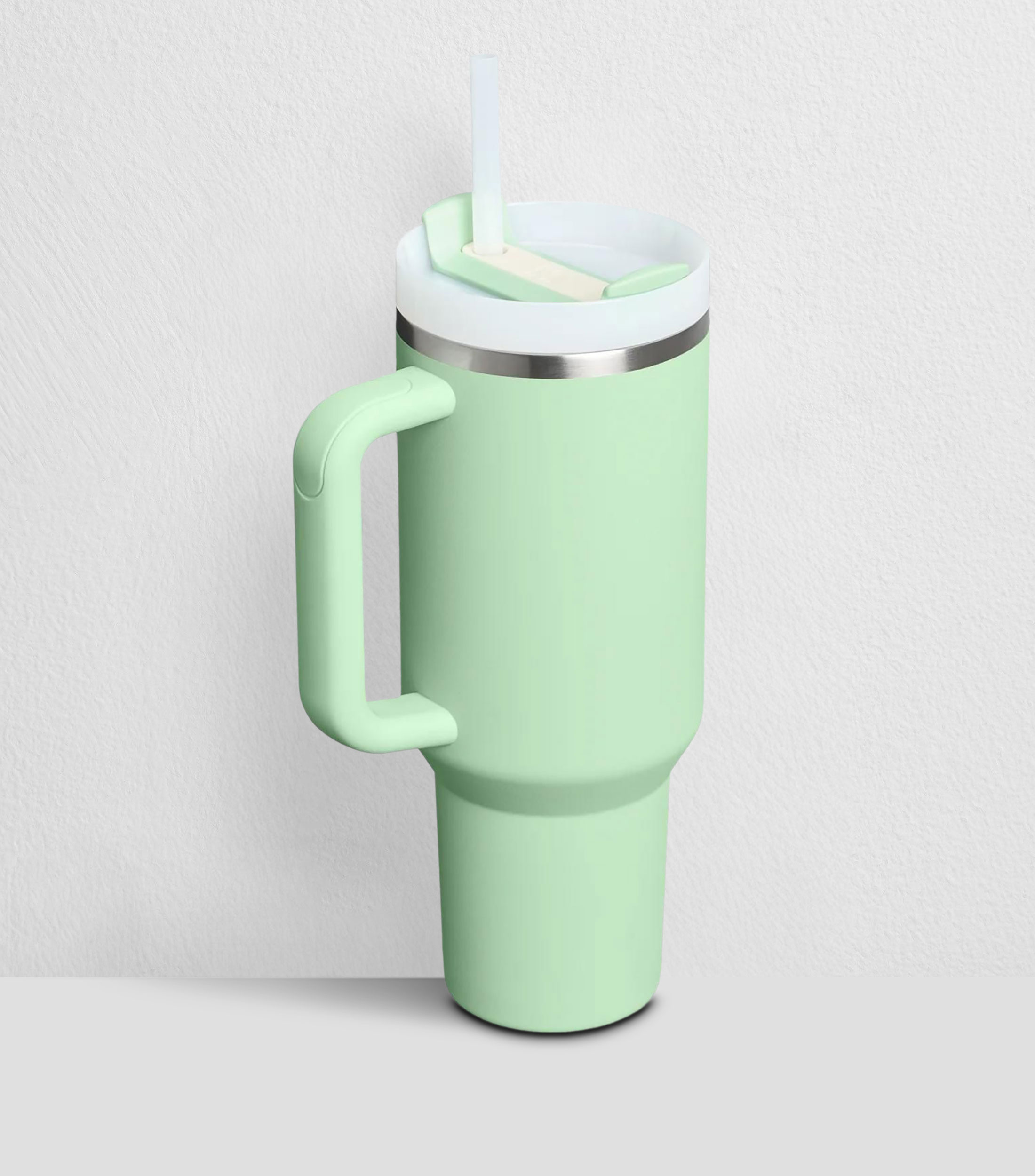 Termo Stanley Quencher pistache en acero inoxidable con popote, 1.18 L