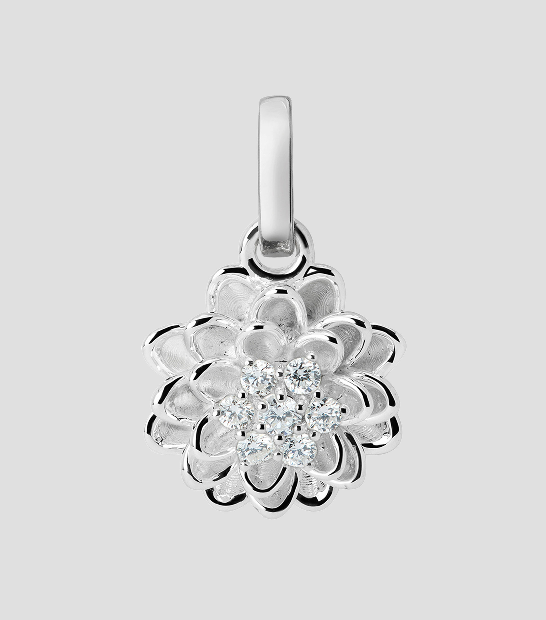Charm en Plata Dalia con Diamantes Unisex
