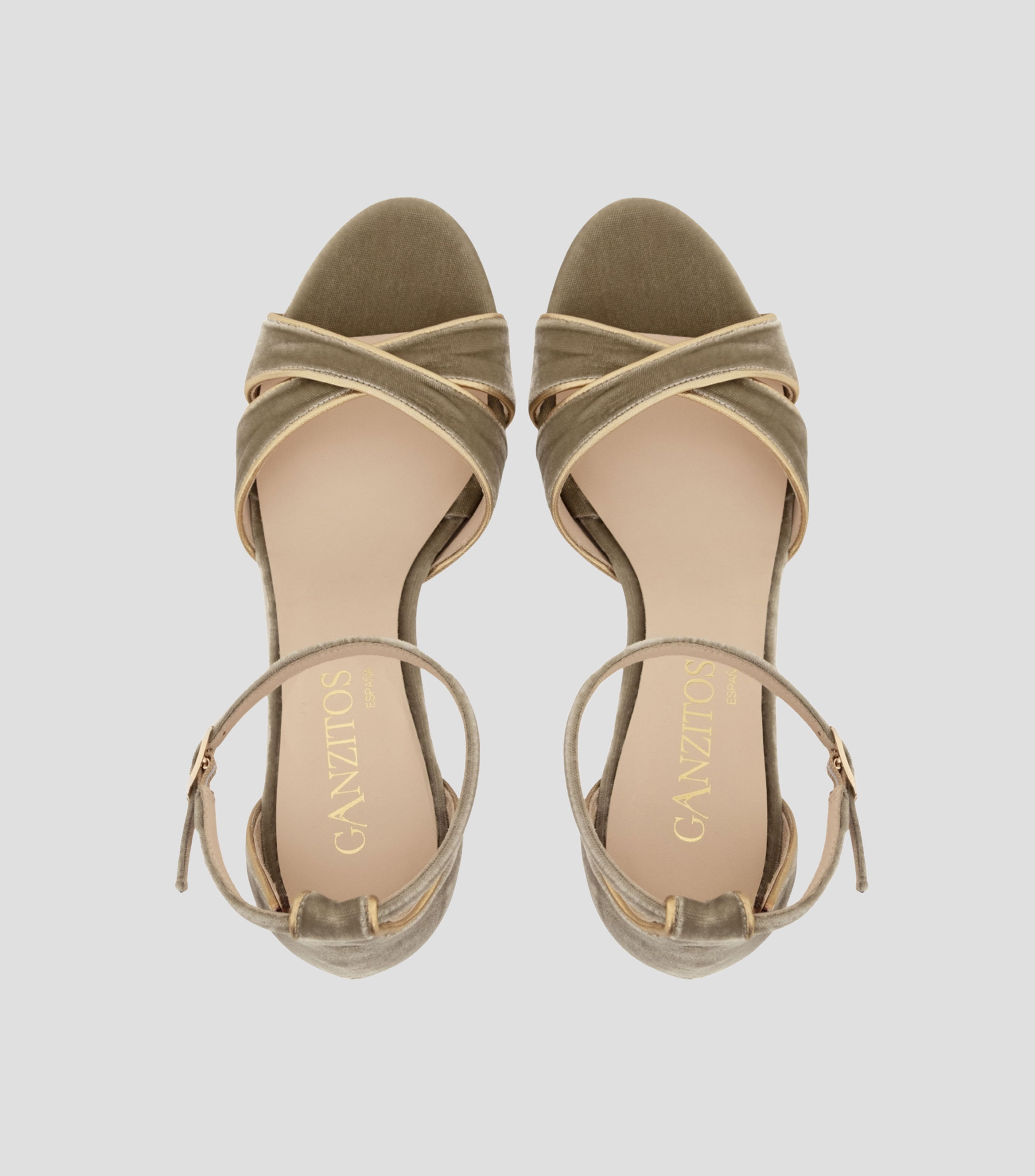 Sandalias con tacón medio delgado Geraldine Mujer