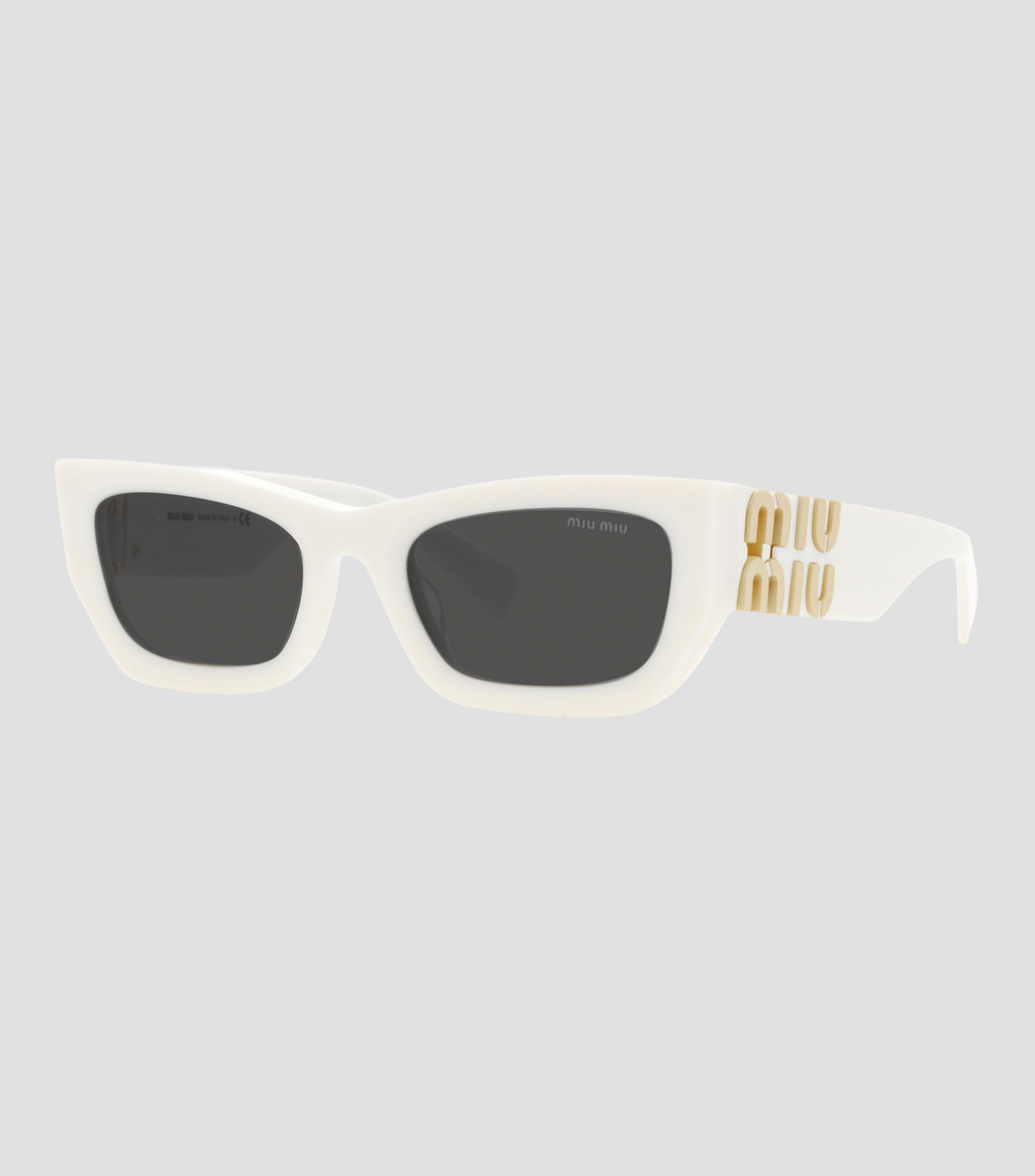 Lentes de sol rectangulares blancos Mujer