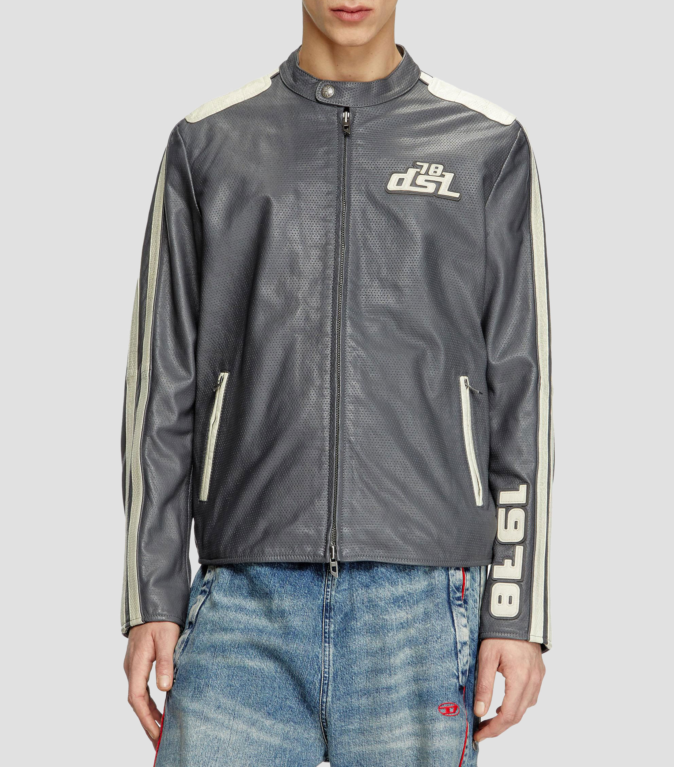 Chamarra biker L-Pop de piel Hombre