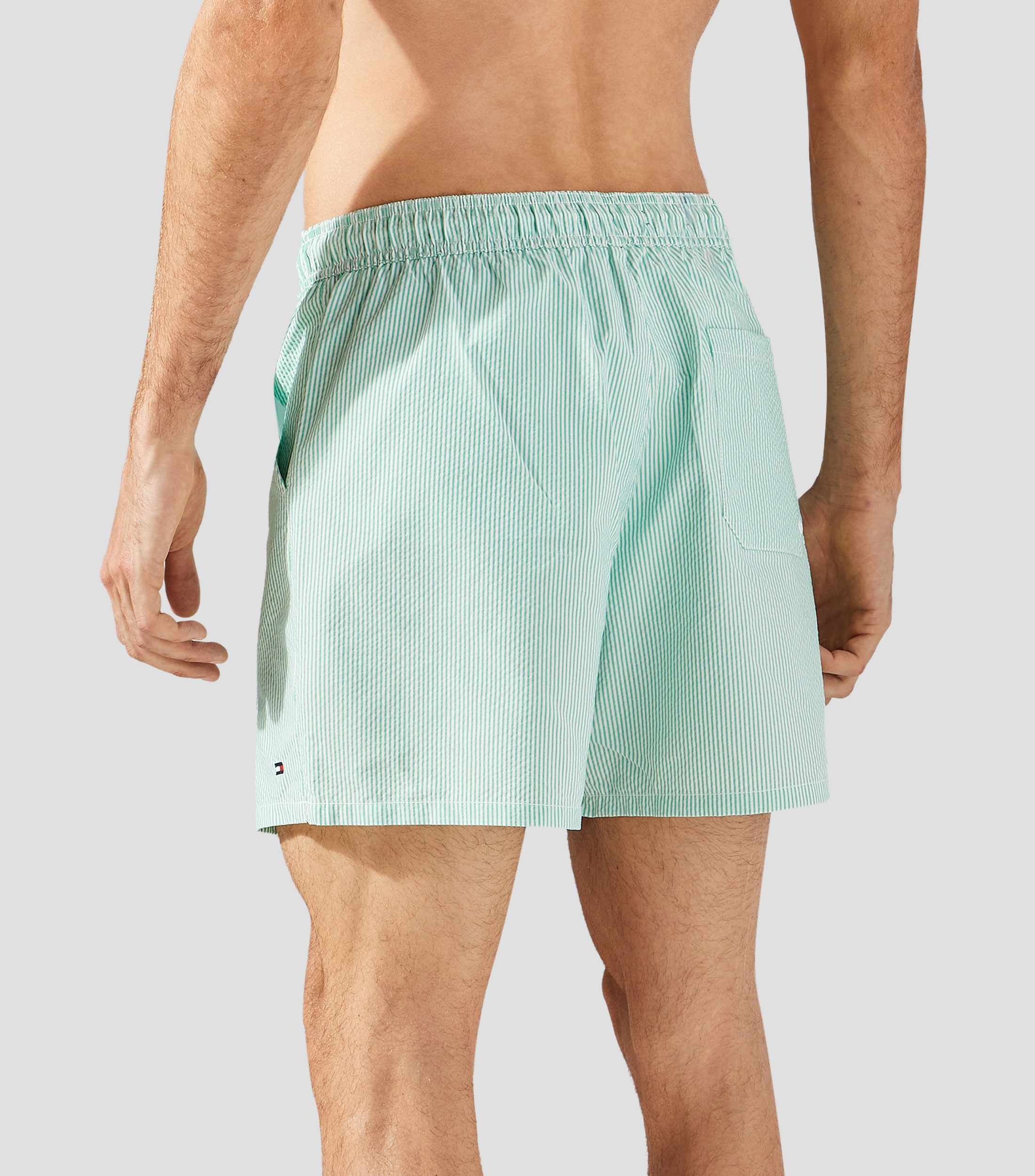Traje de baño corto rayas Hombre