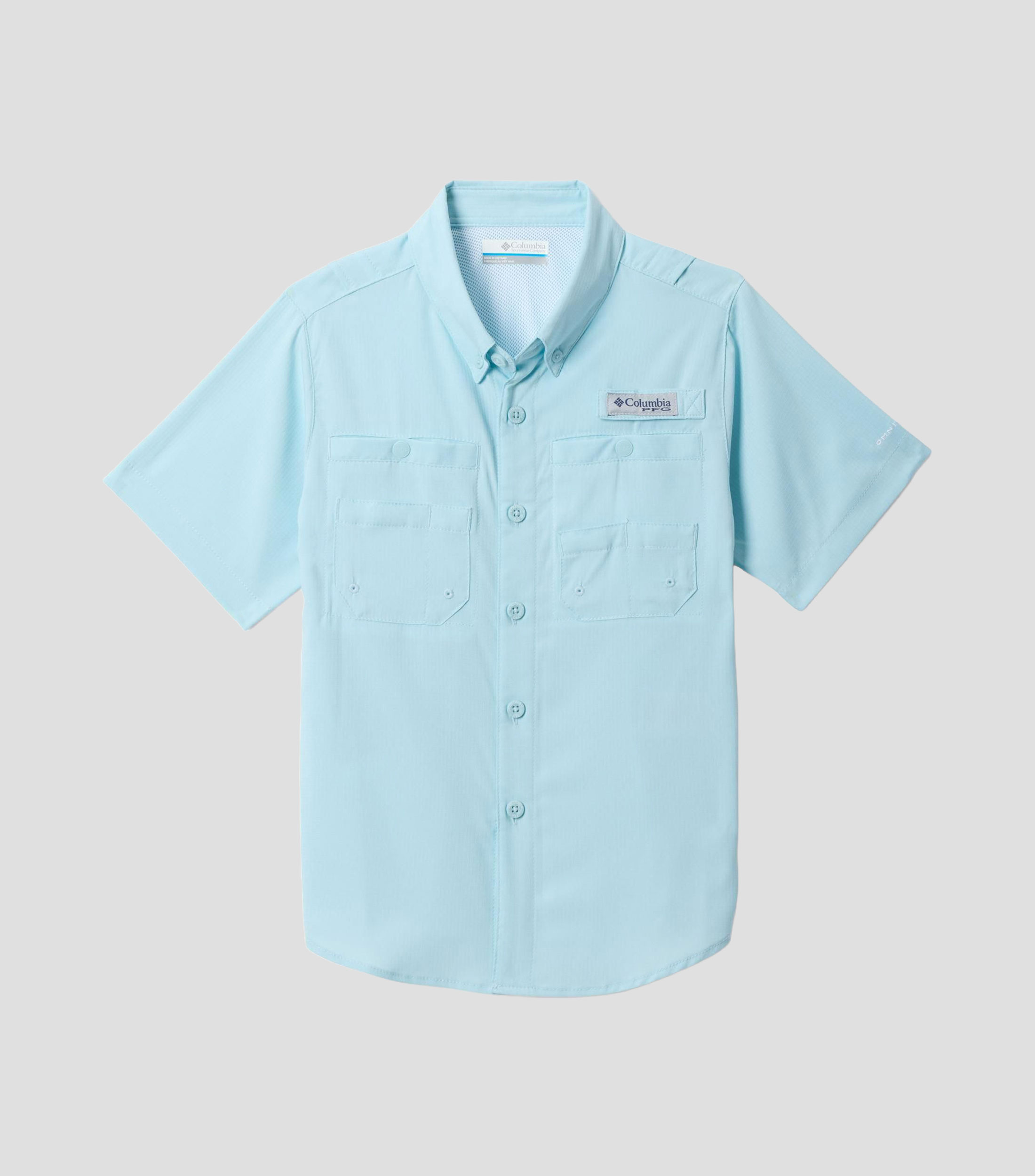 Camisa de pesca lisa manga corta Niño