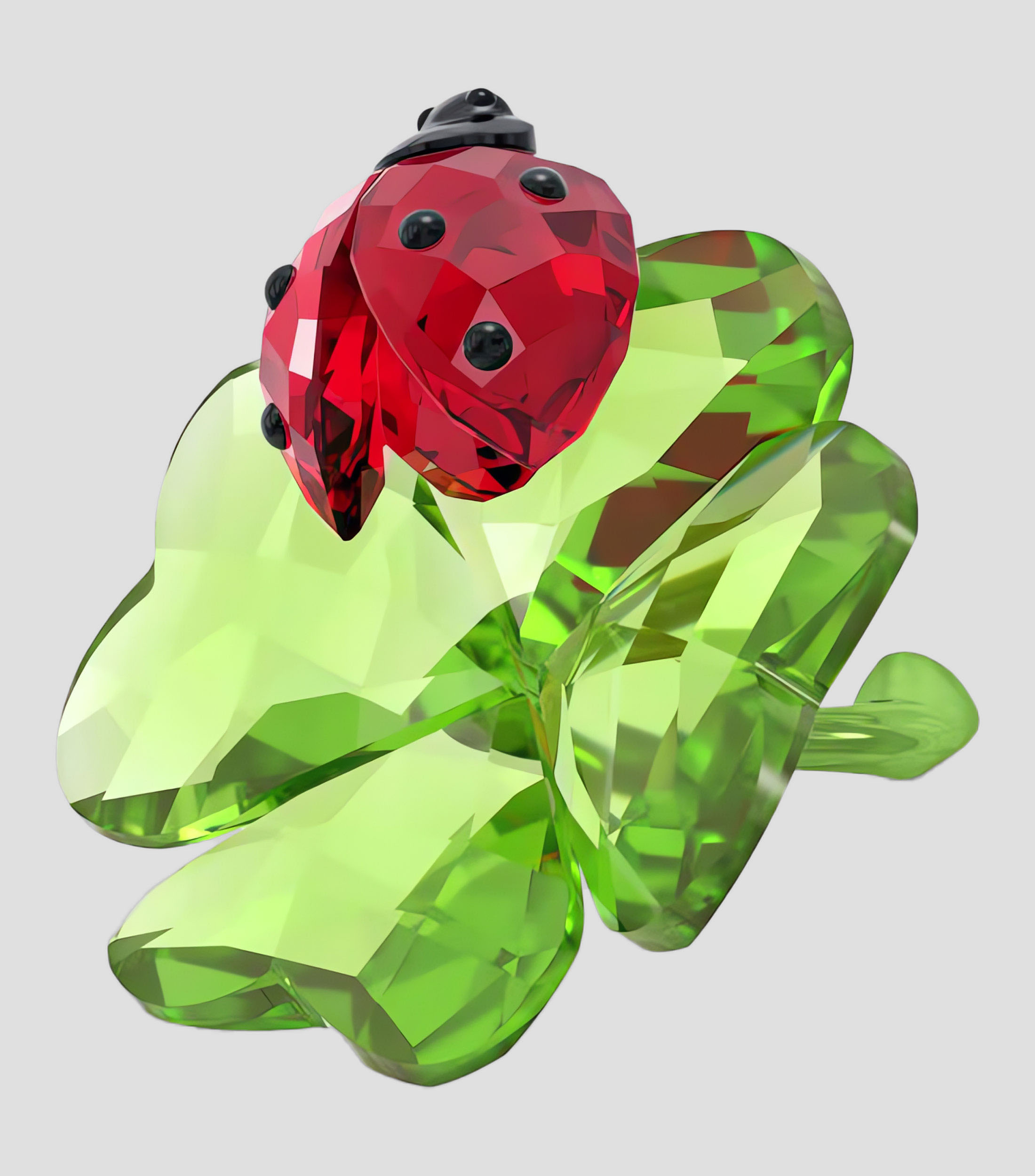 Figura decorativa Idyllia Mariquita y Trebol en cristal