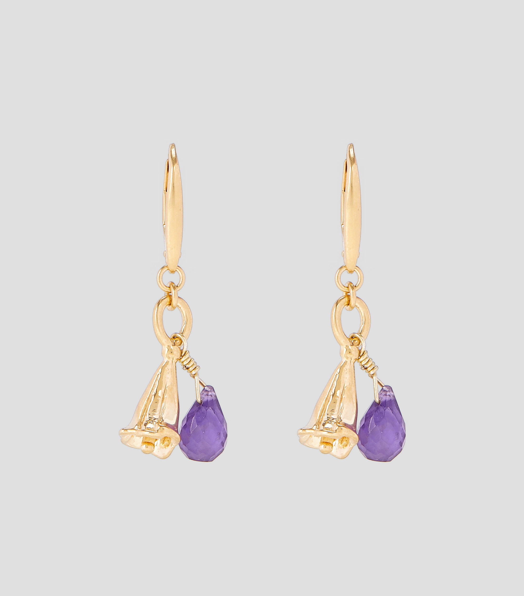 Pendientes flor de Jacaranda Mujer