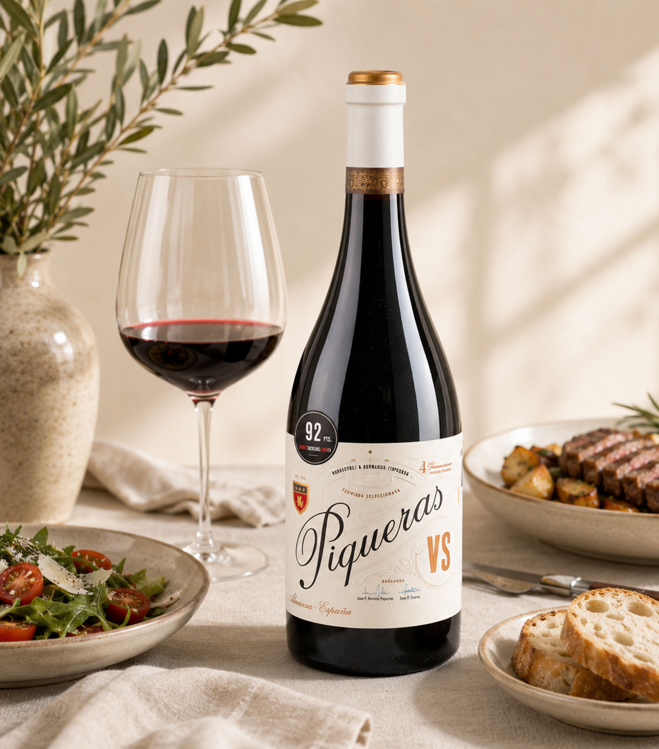 Vino tinto ensamble Piqueras Vs, España, 750 ml