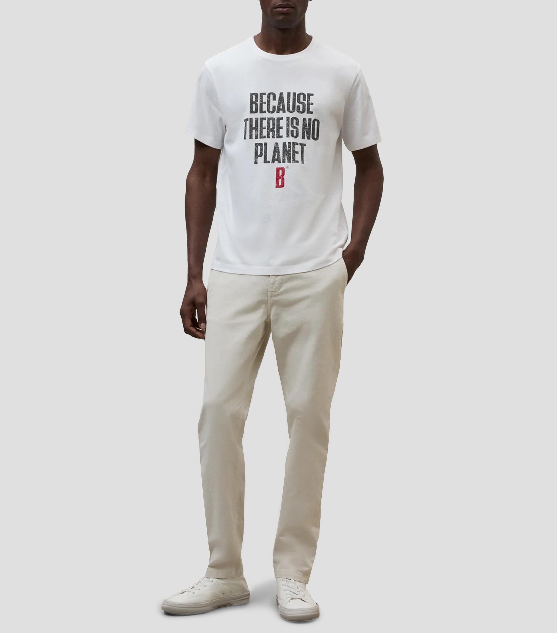 Playera cuello redondo manga corta estampada Hombre