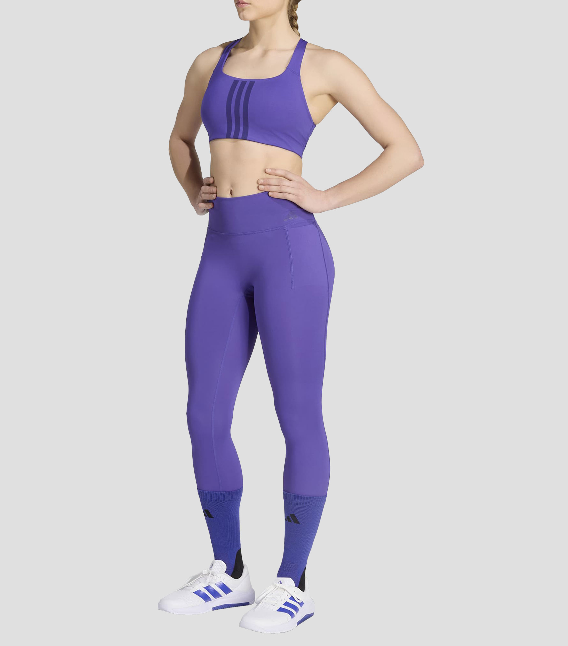 Leggings para entrenamiento Optime 7/8 liso Mujer