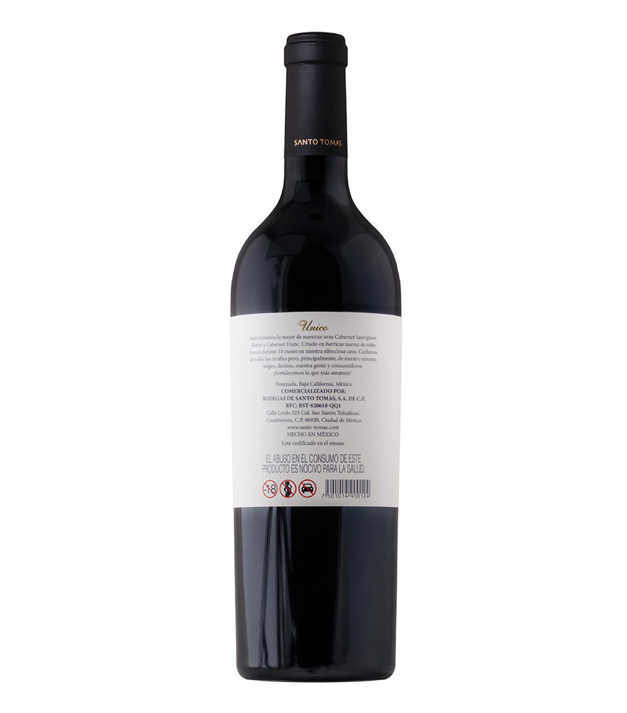 Vino Tinto Cabernet Sauvignon, Merlot, 750 ml