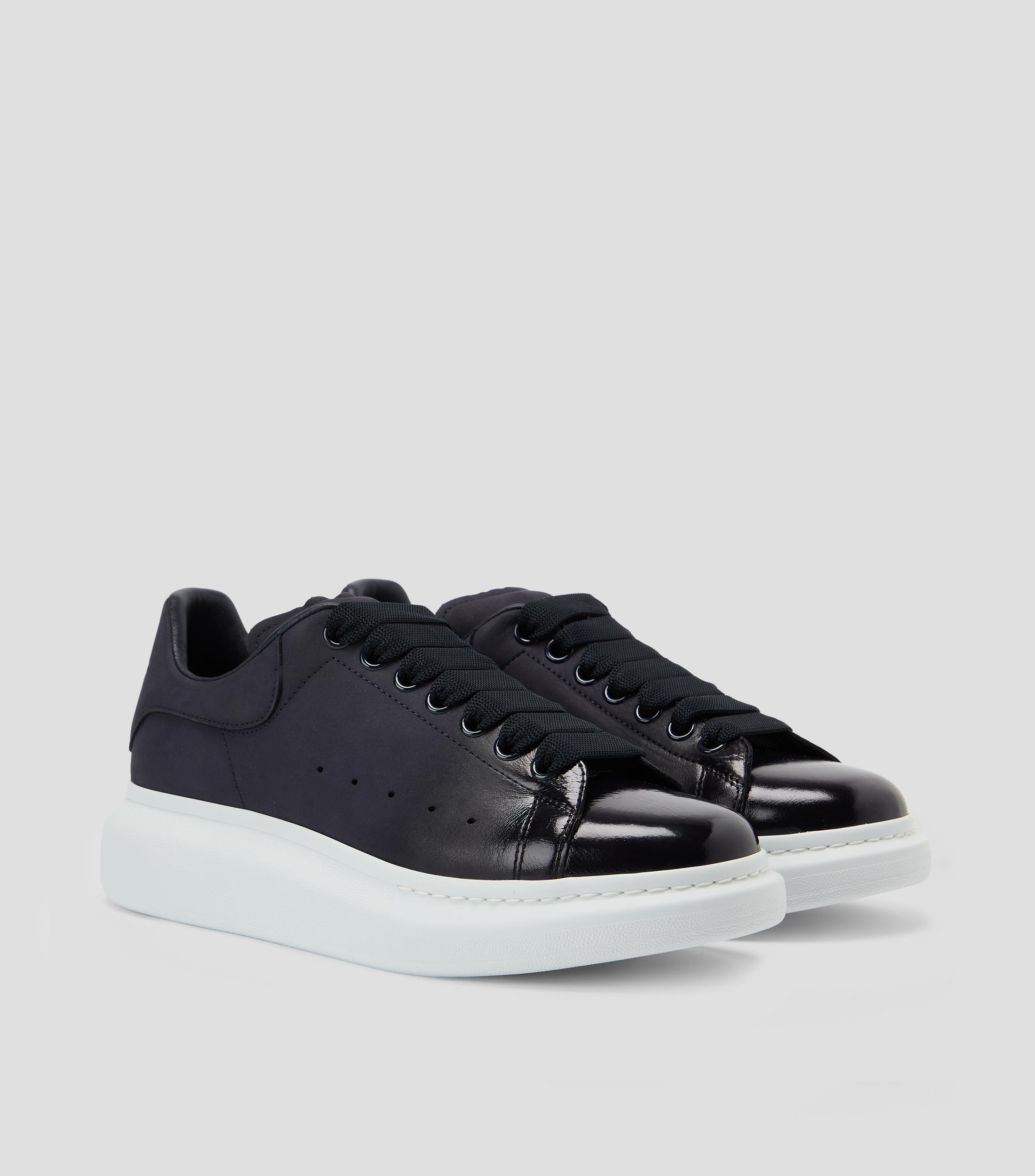 Tenis casuales con plataforma Oversized en piel vacuna Hombre