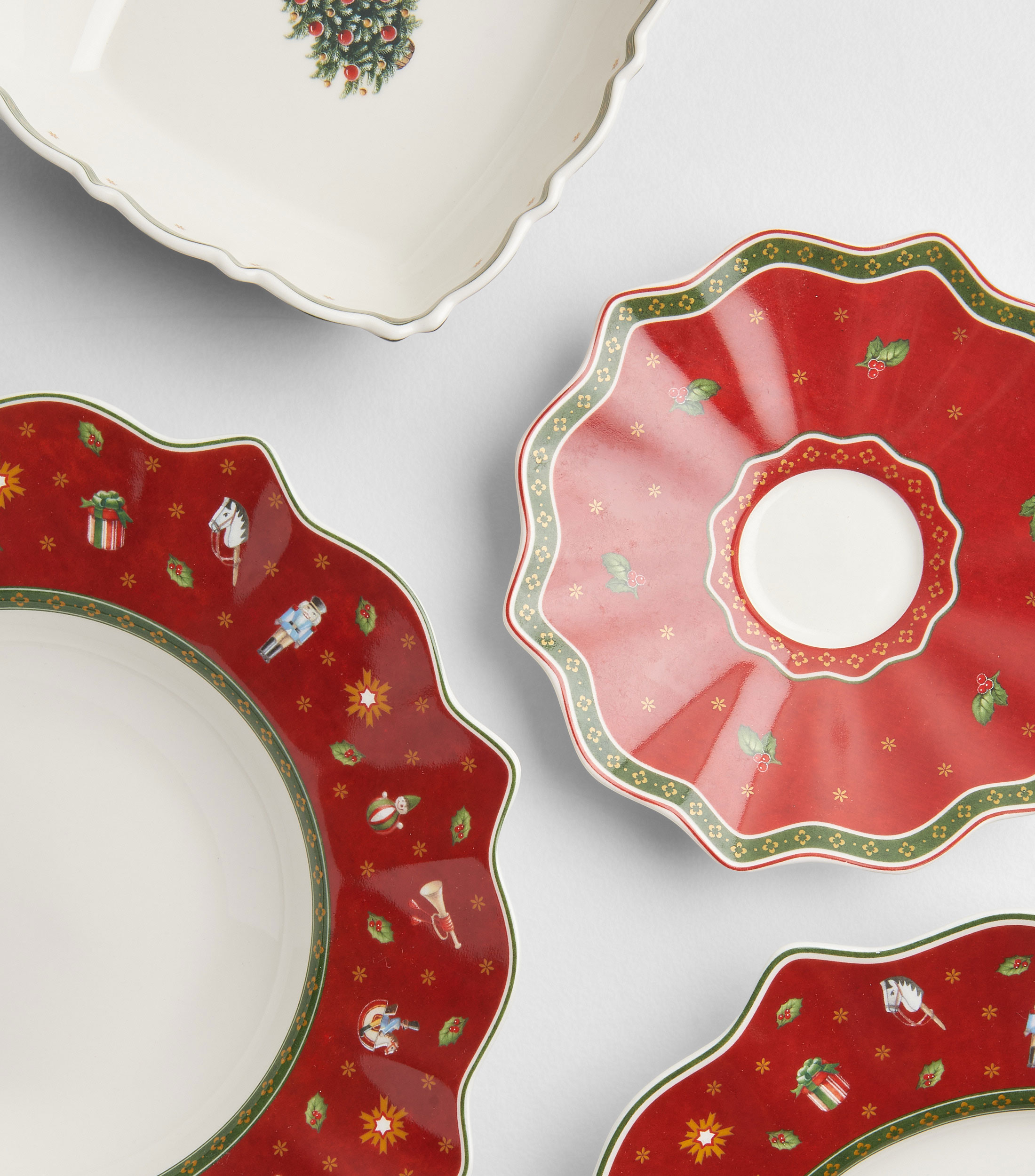 Plato para taza de café con leche navideño