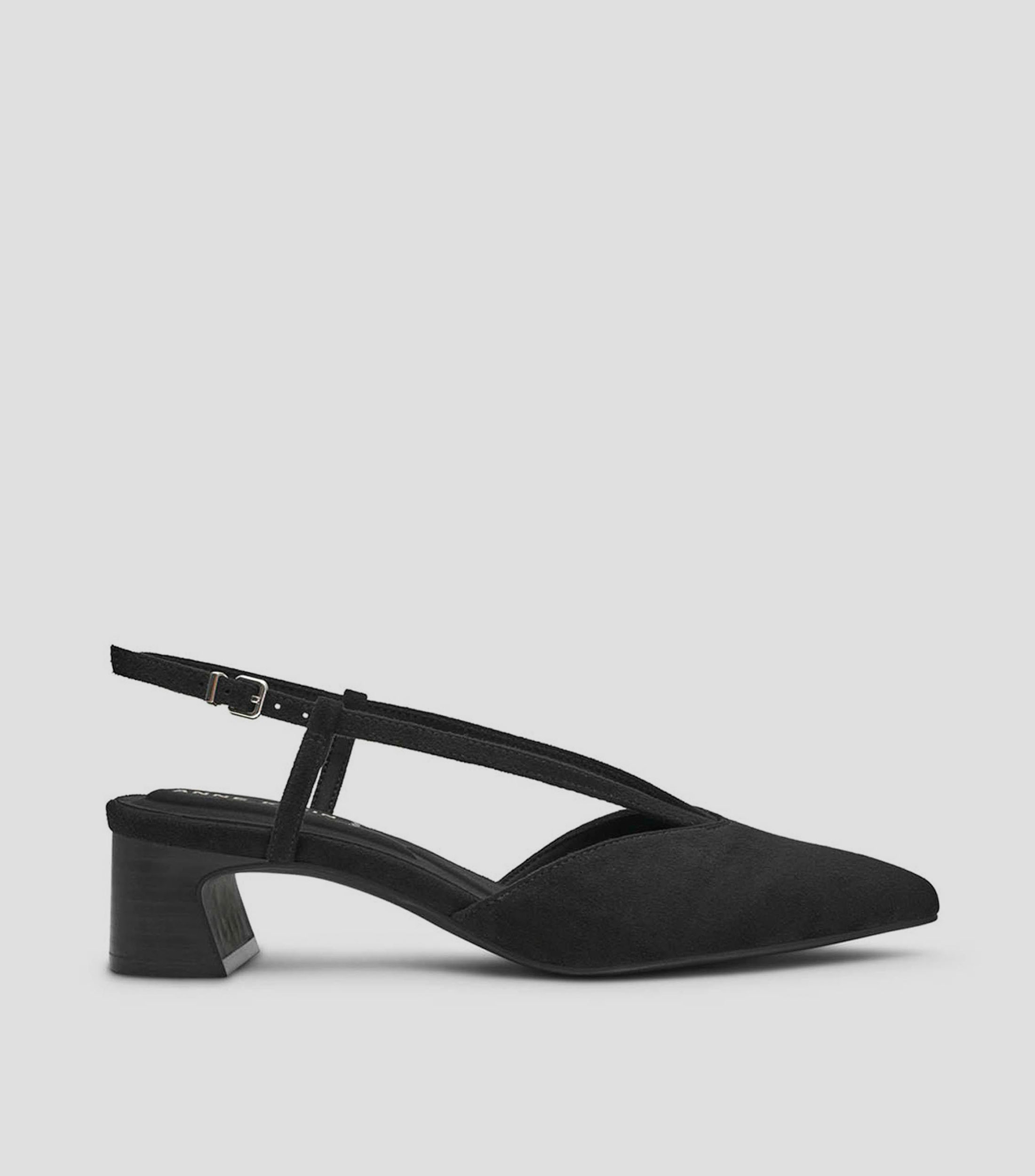 Zapatillas slingback con tacón ancho Mujer