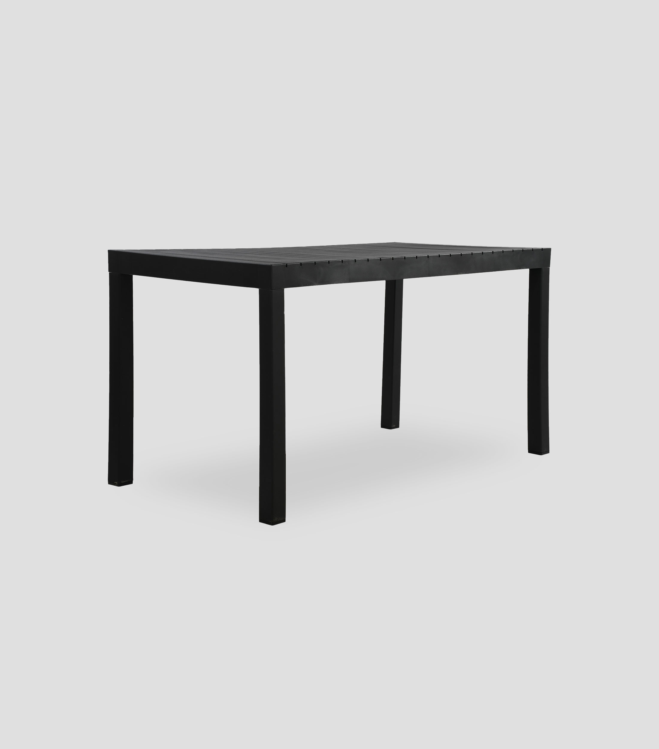 Mesa para exteriores negra en plástico
