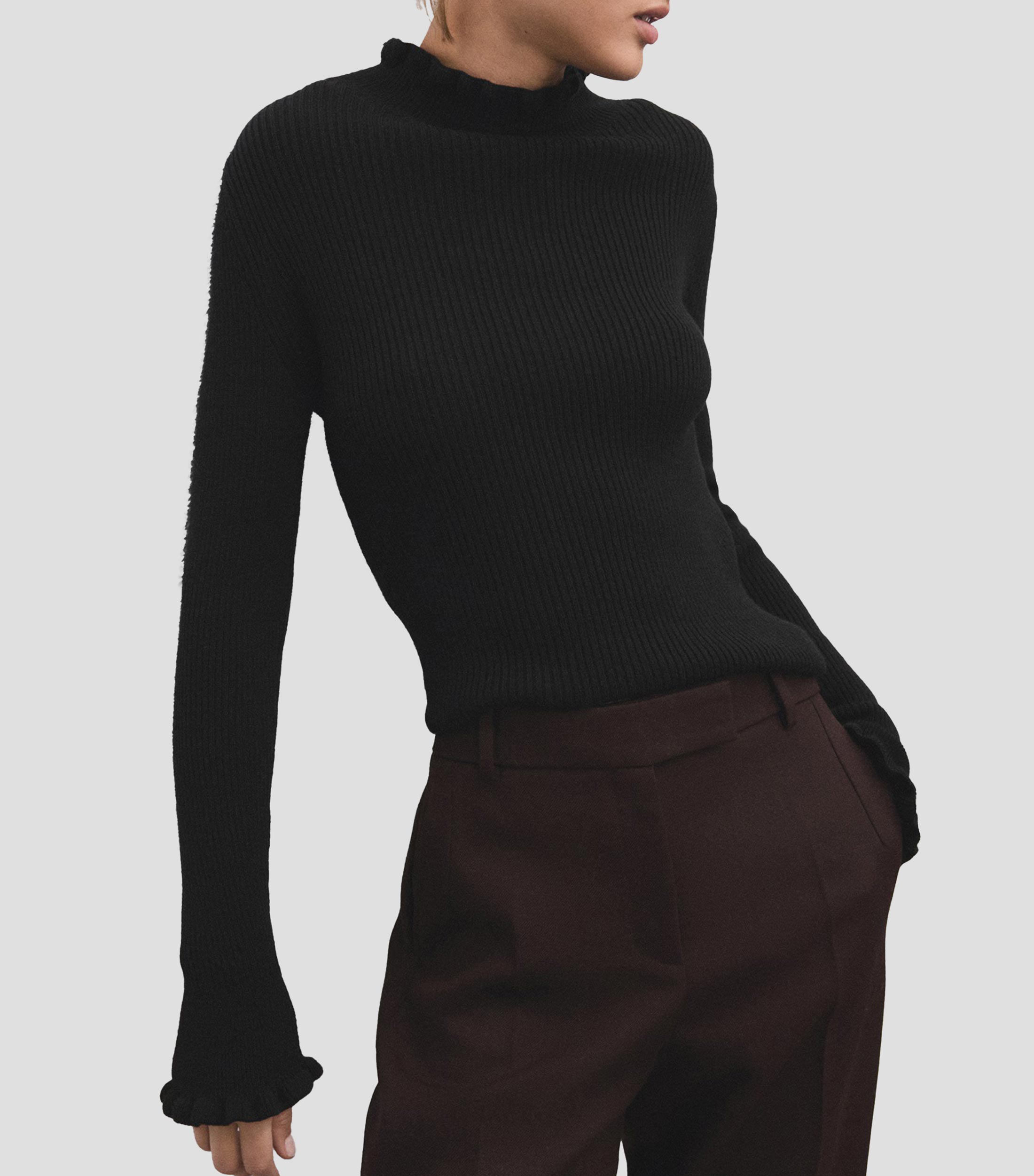 Suéter cuello perkins Mujer