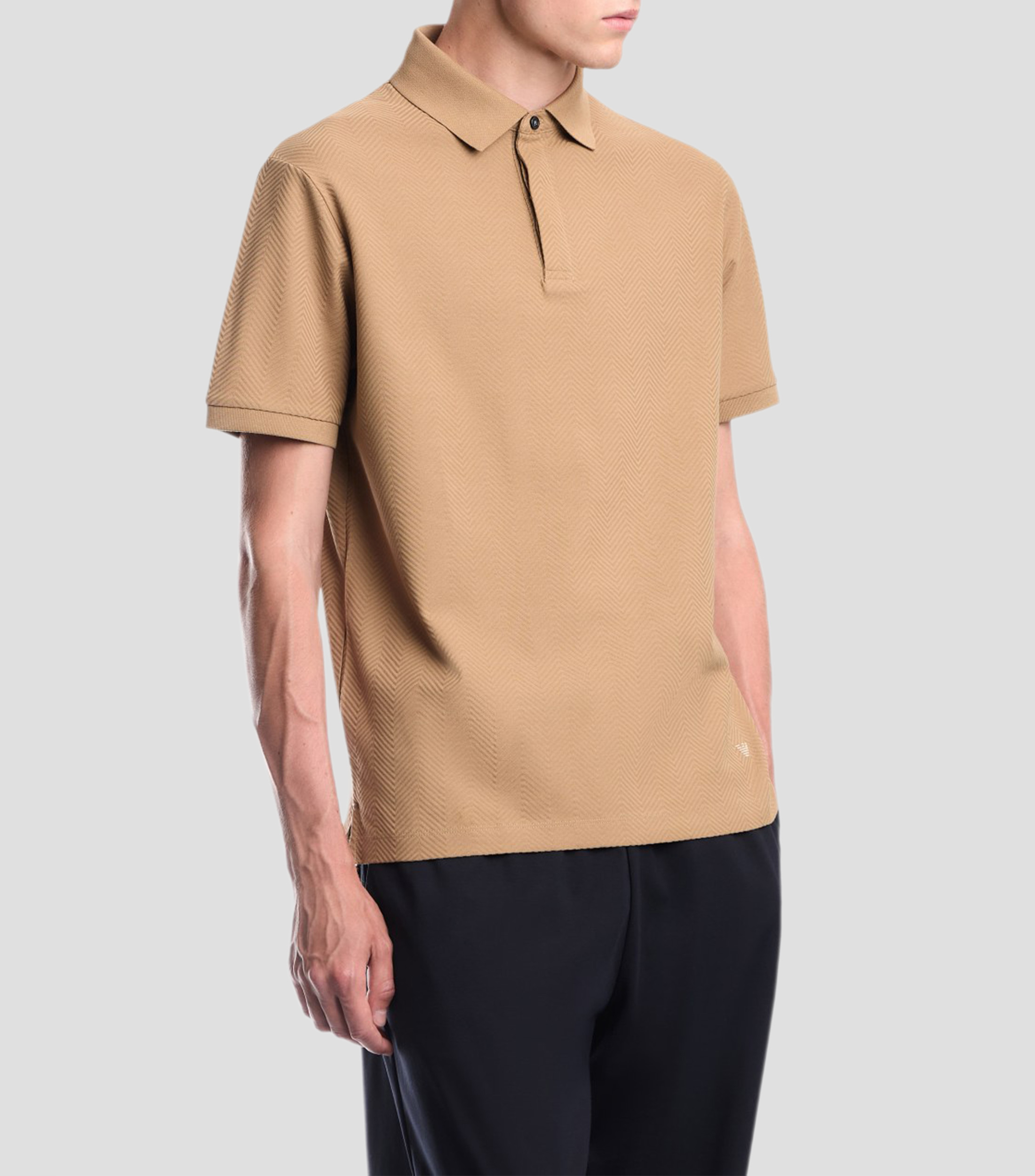 Playera tipo polo manga corta sólido Hombre